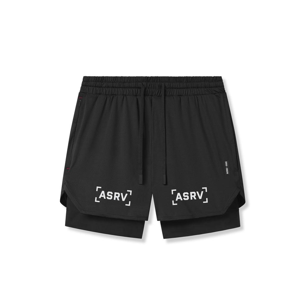 0828. AeroSilver® 5" Liner Short - Black "Bracket"/Black Male Product Image