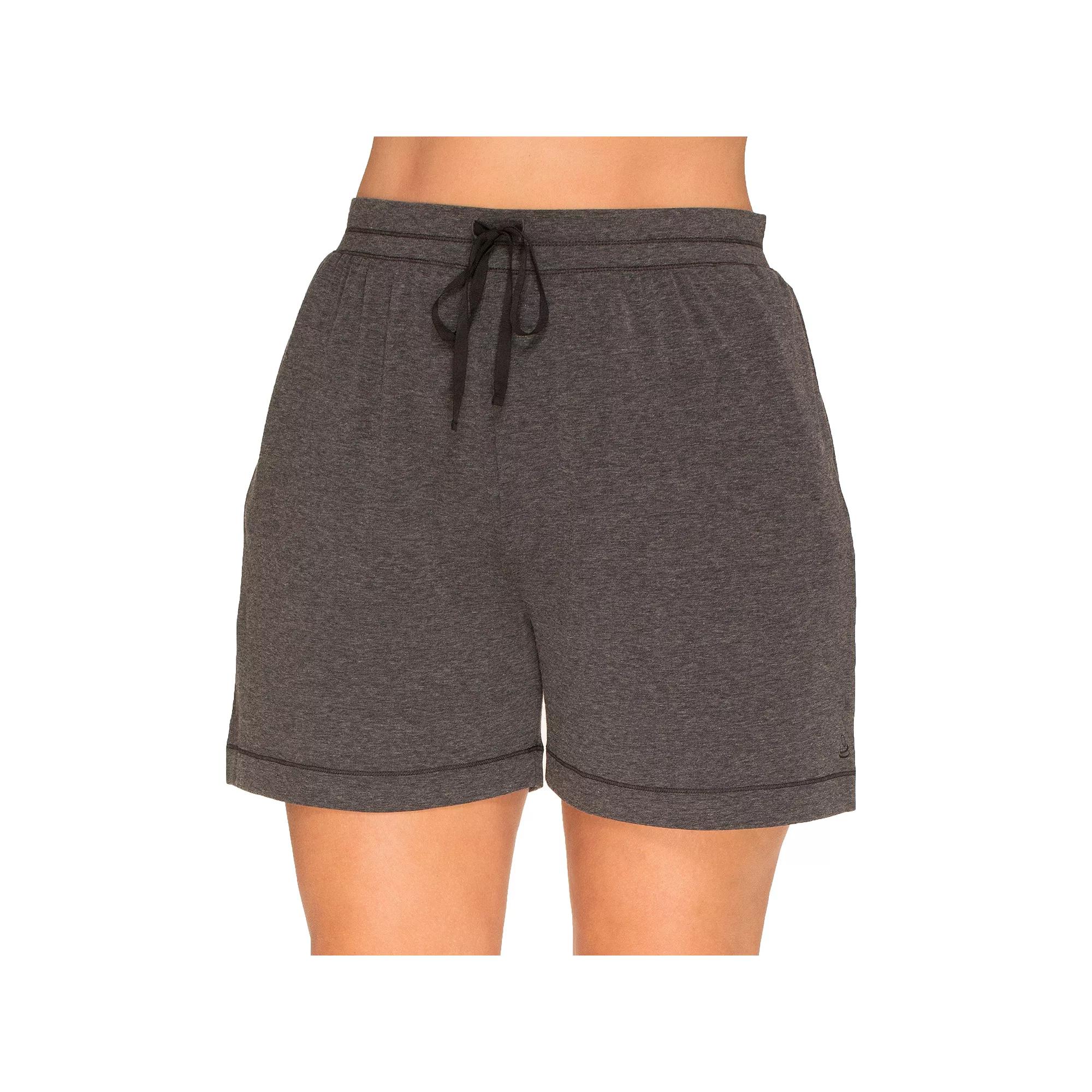 Plus Size Cuddl Duds® Essentials Pajama Sleep Shorts, Women's, Size: 3XL, Grey Heather Product Image