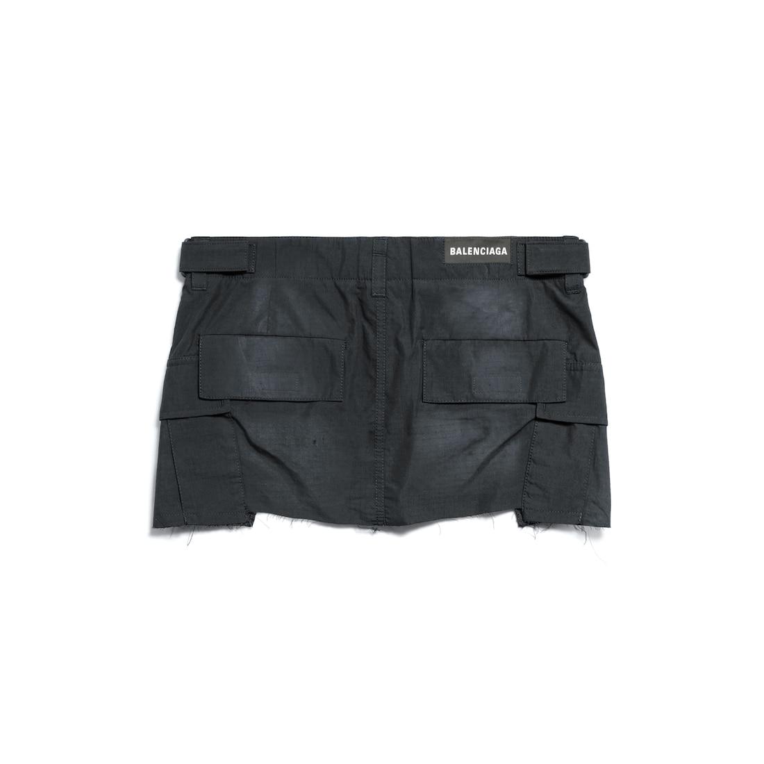 Women's Cargo Mini Skirt in Black Product Image