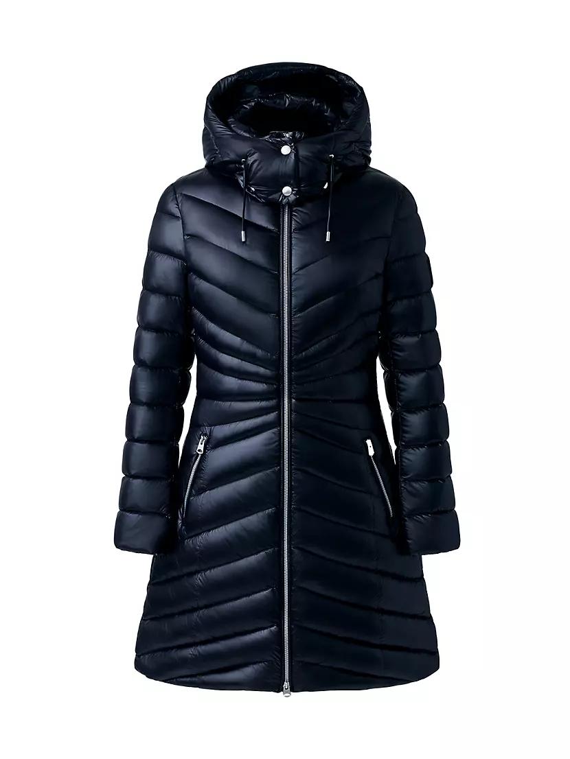 Womens Camea Lustrous Lightweight Down Coat Product Image