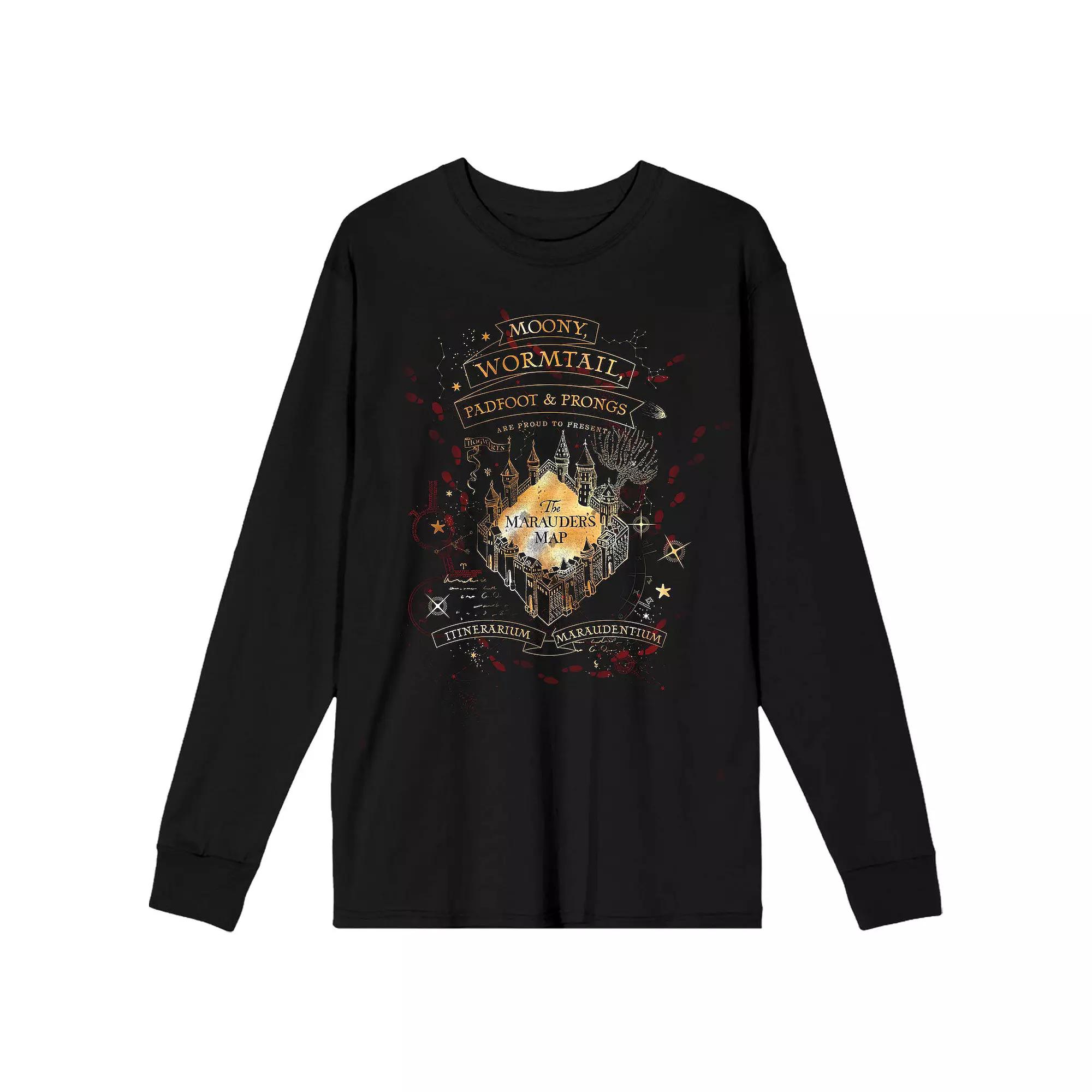 Men's Harry Potter Marauders Map Long Sleeve Tee,  Product Image