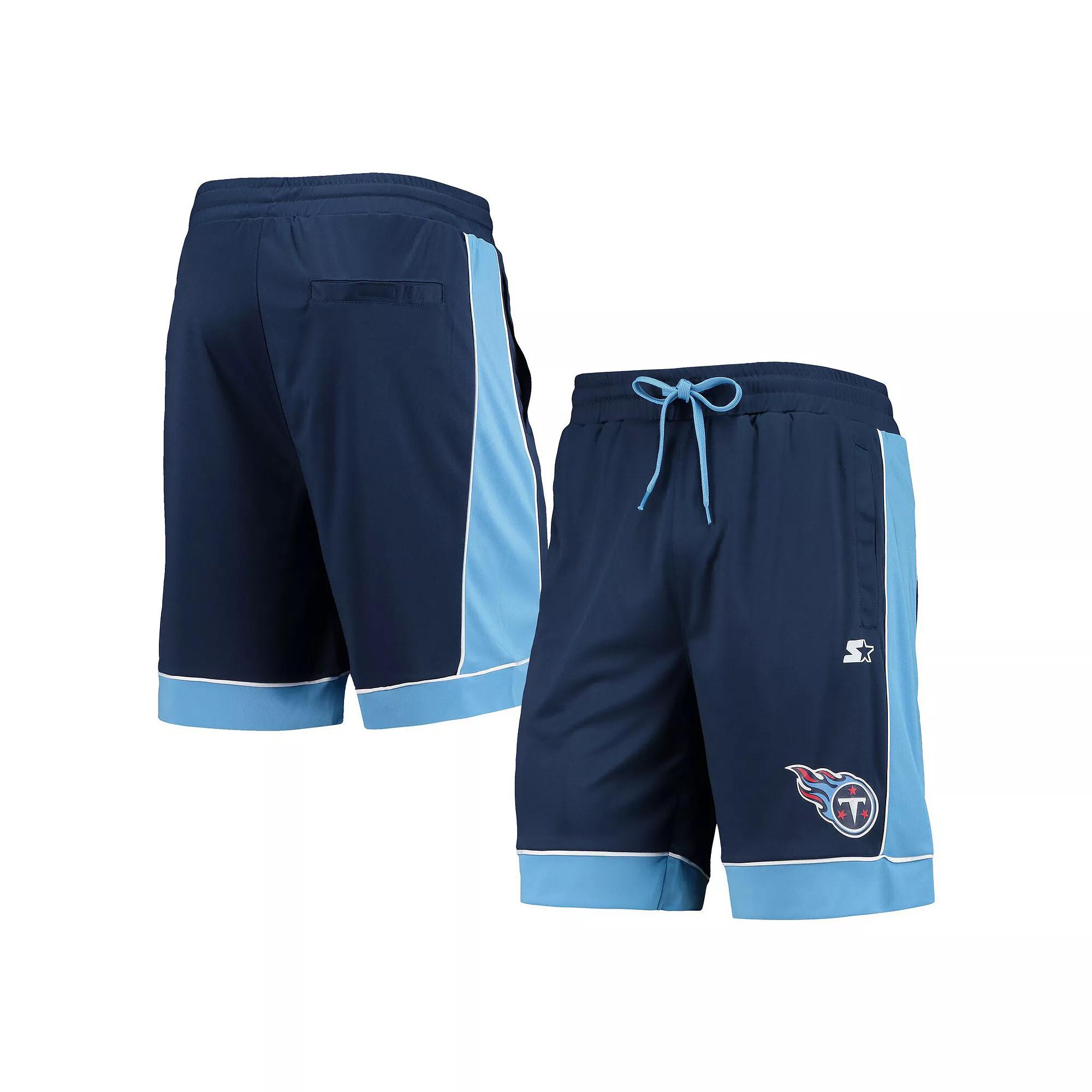 Men's Starter Navy/Blue Tennessee Titans Fan Favorite Fashion Shorts, Size: Small Product Image