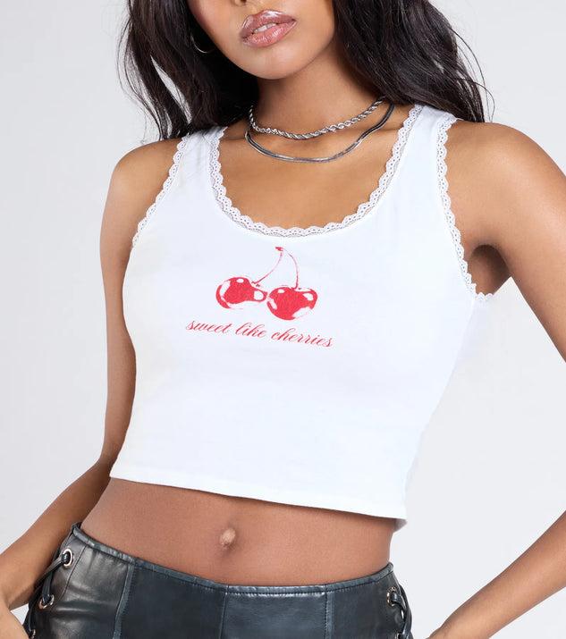Sweet Like Cherries Graphic Tank Top Product Image