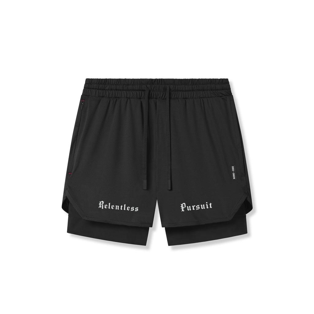 0828. AeroSilver® 5" Liner Short - Black "RP"/Black Male Product Image