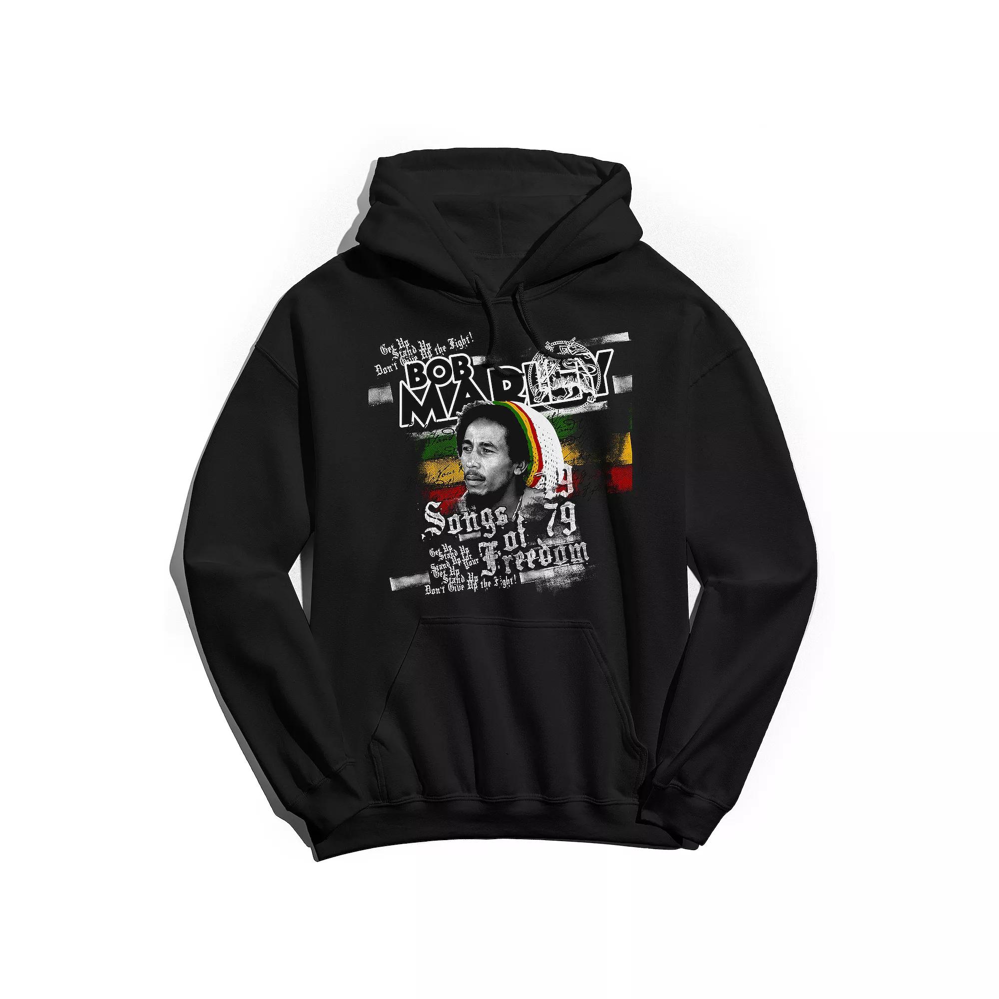 Men's Bob Marley Freedom Hoodie, Size: Medium, Black Product Image