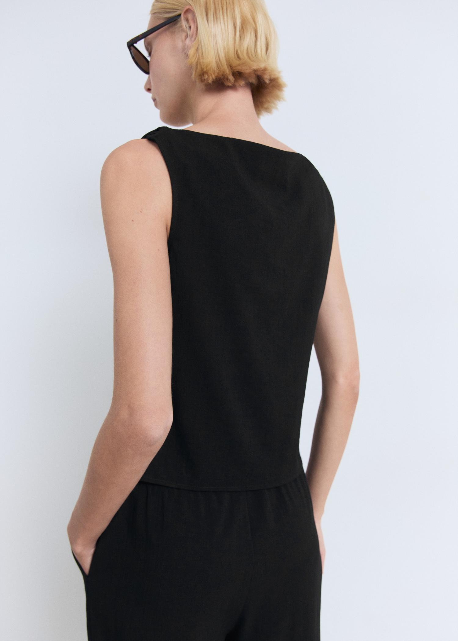 Drawstring straight pants - Women | MANGO USA Product Image