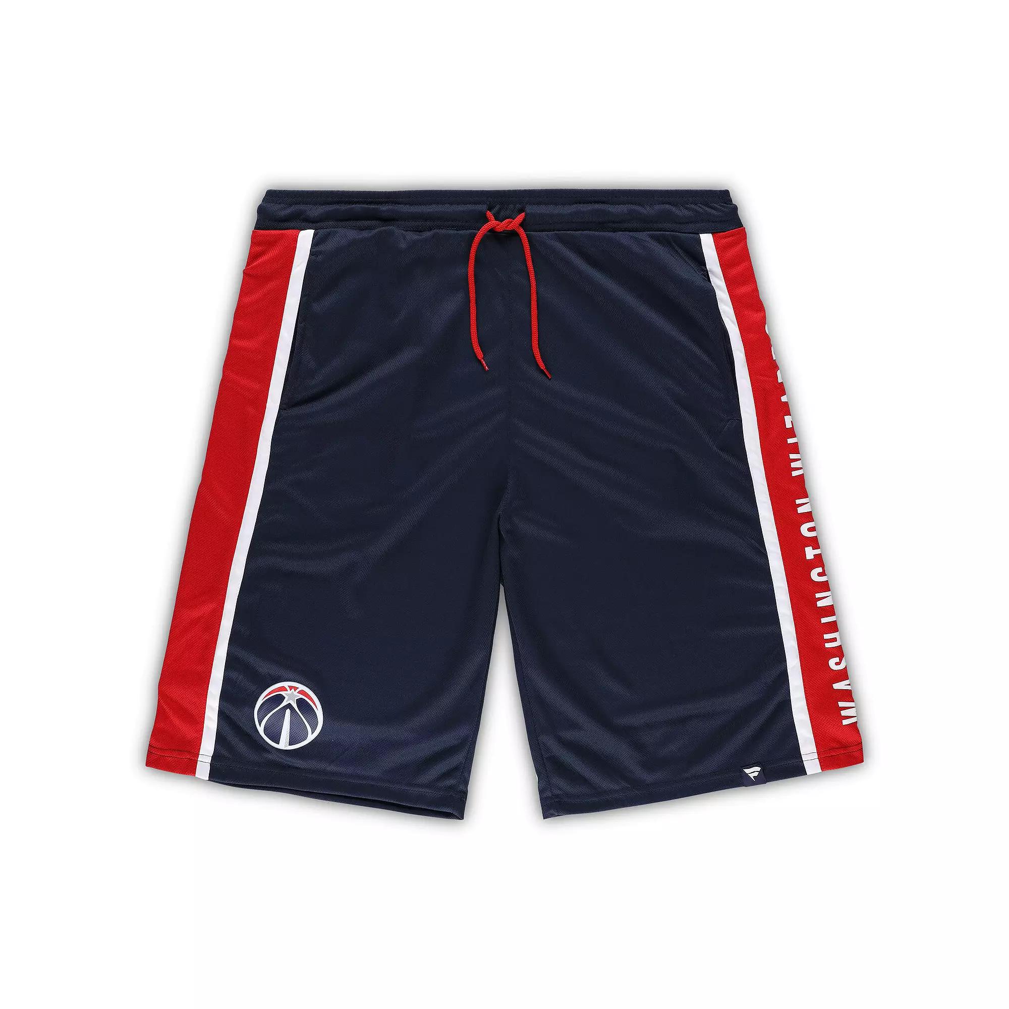 Men's Fanatics Branded Navy Washington Wizards Big & Tall Referee Iconic Mesh Shorts,  Product Image