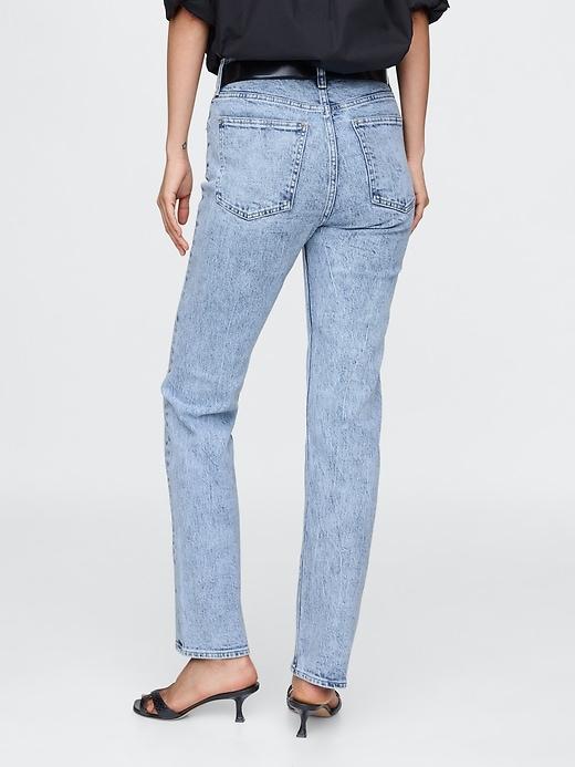 High Rise Studded &apos;90s Straight Jeans Product Image