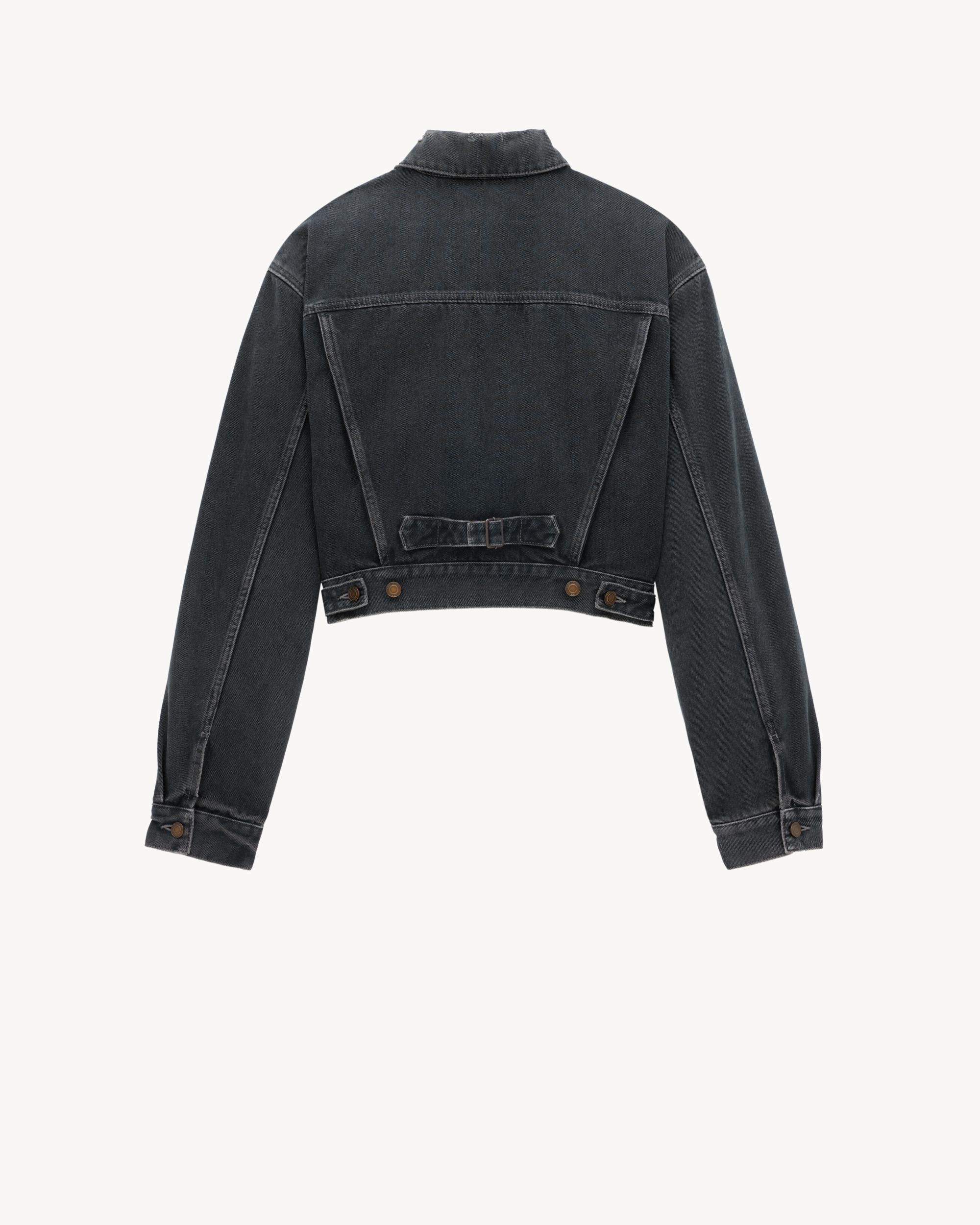 80's Jacket in Dark Blue Black Denim Product Image