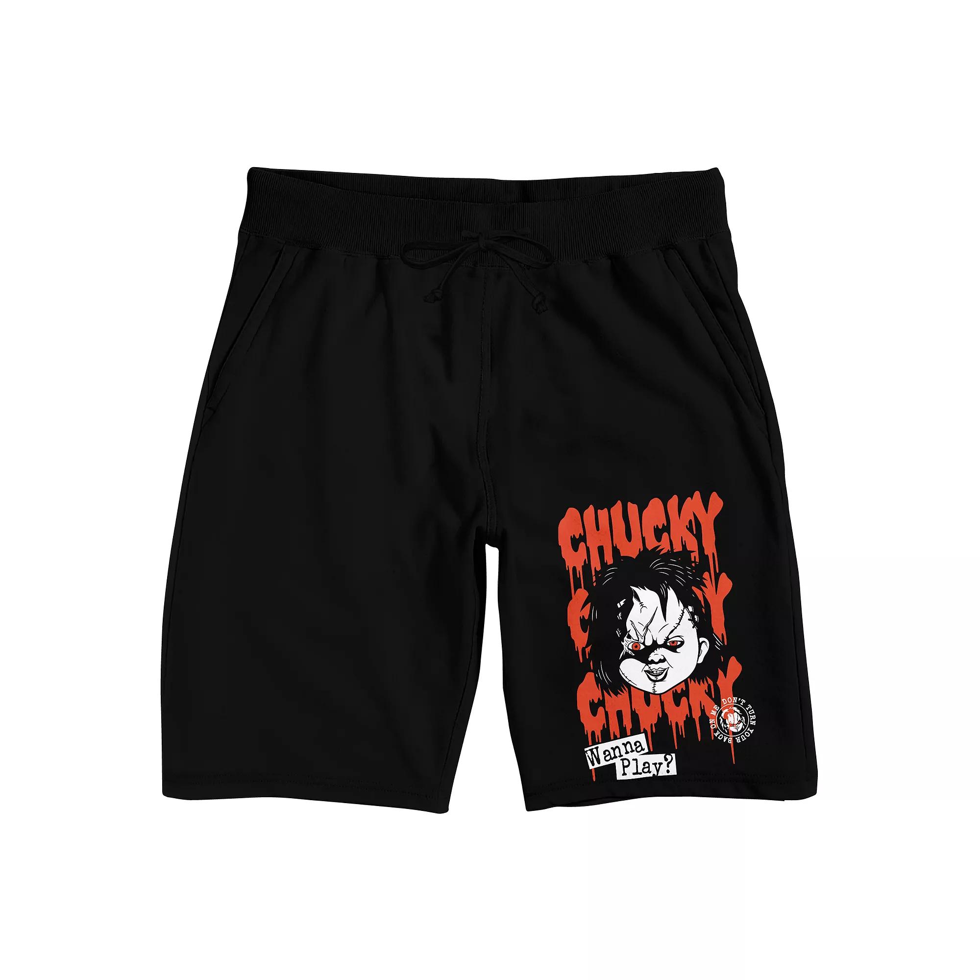Men's Chucky Repeat Name Pajama Shorts,  Product Image