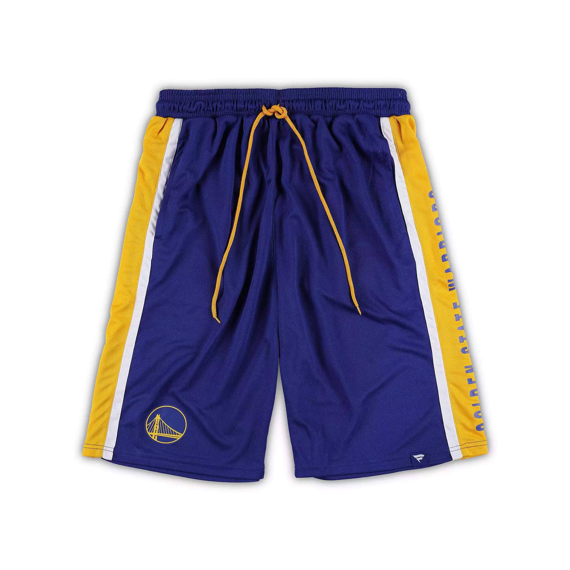 Men's Fanatics Branded Royal Golden State Warriors Big & Tall Referee Iconic Mesh Shorts,  Product Image