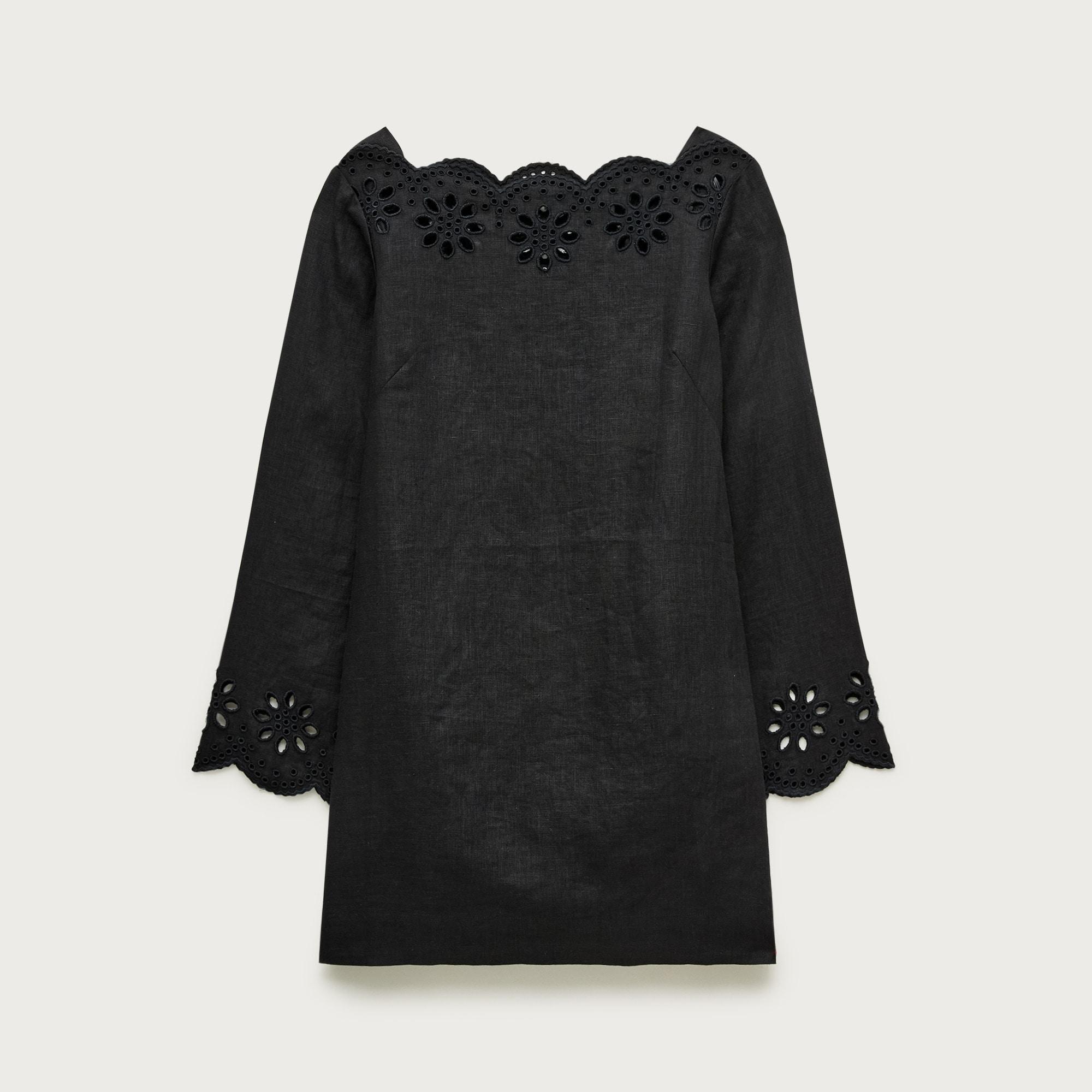 Scallop-trim eyelet popover dress Product Image
