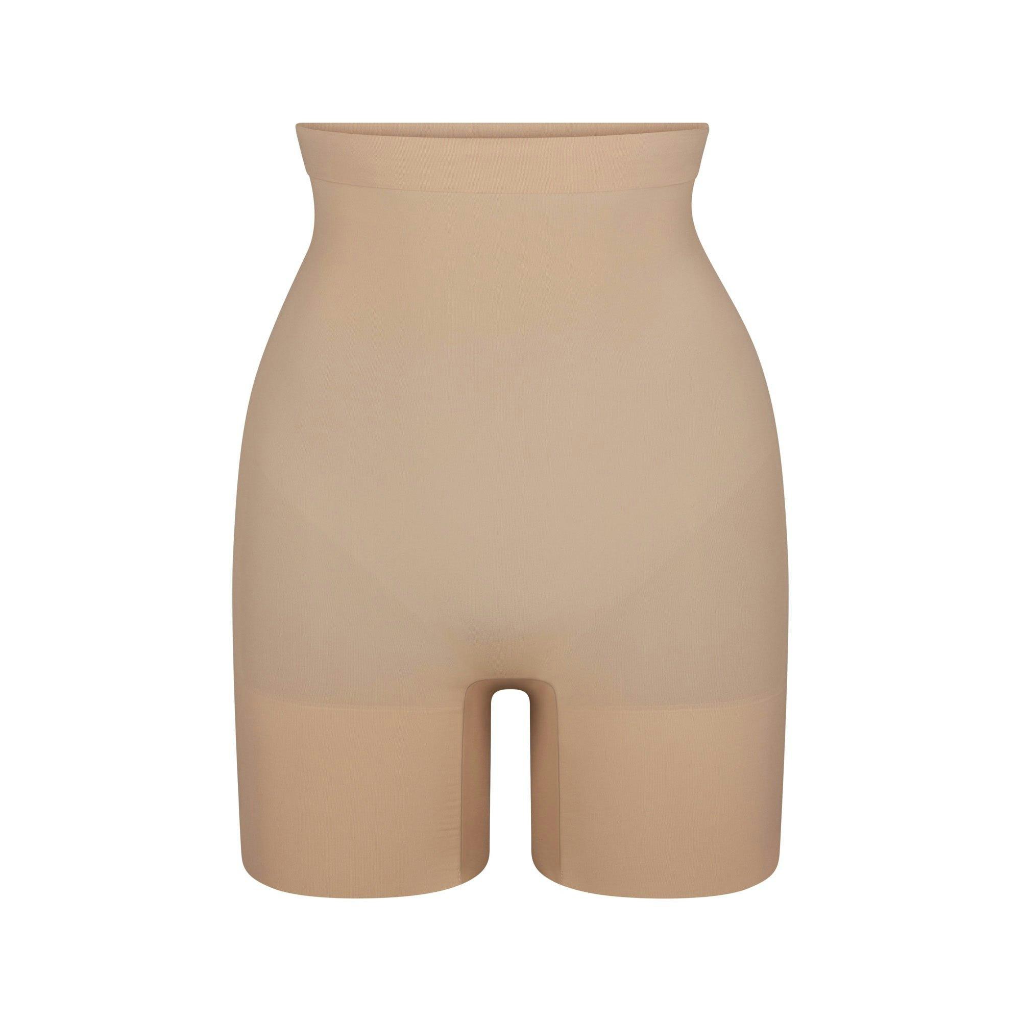SHEER SEAMLESS MID THIGH BODYSUIT | CLAY Product Image
