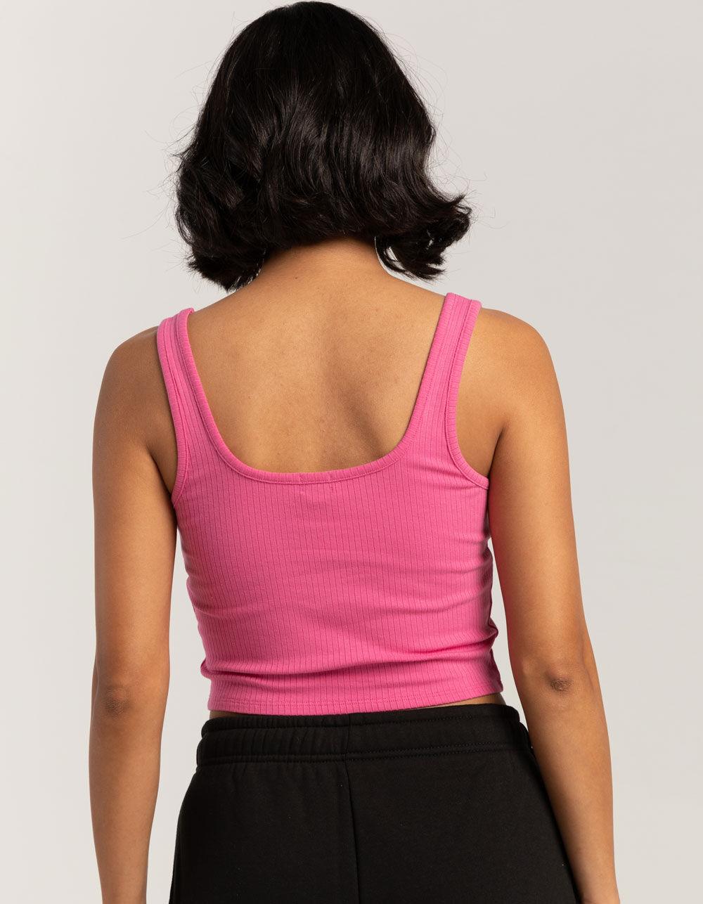 TILLYS Square Neck Womens Tank Top - Bright Rose Product Image
