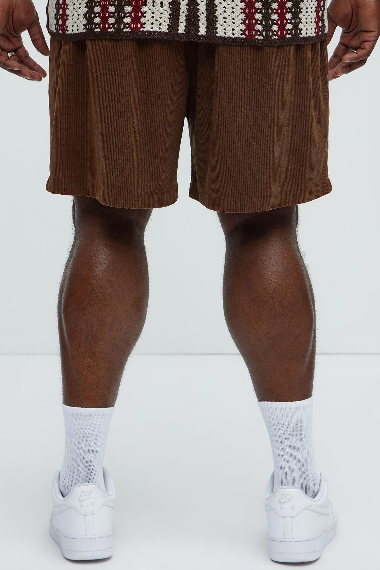 Beau Relaxed Corduroy Shorts - Brown Product Image