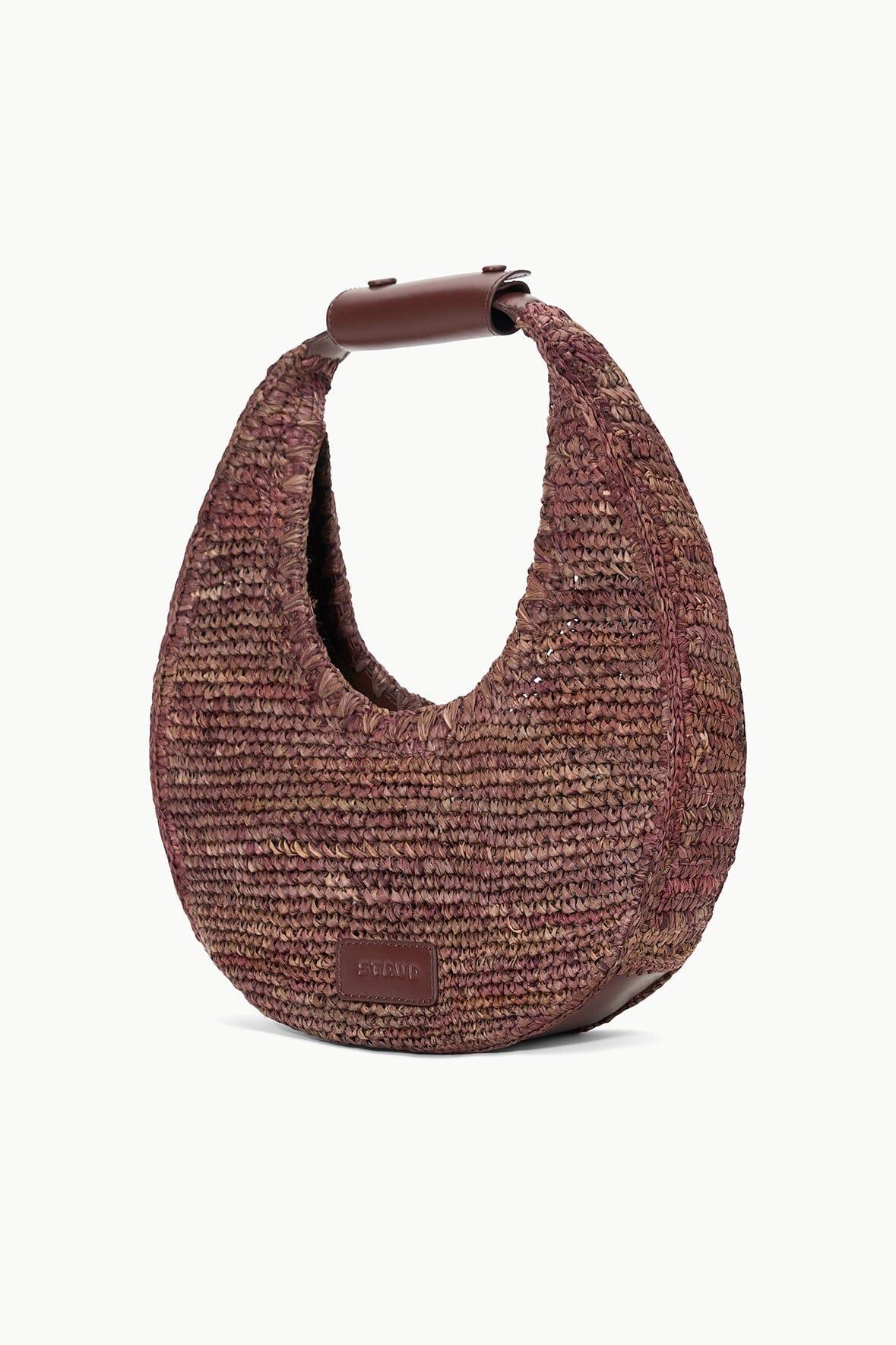 MOON RAFFIA BAG | MAHOGANY Product Image