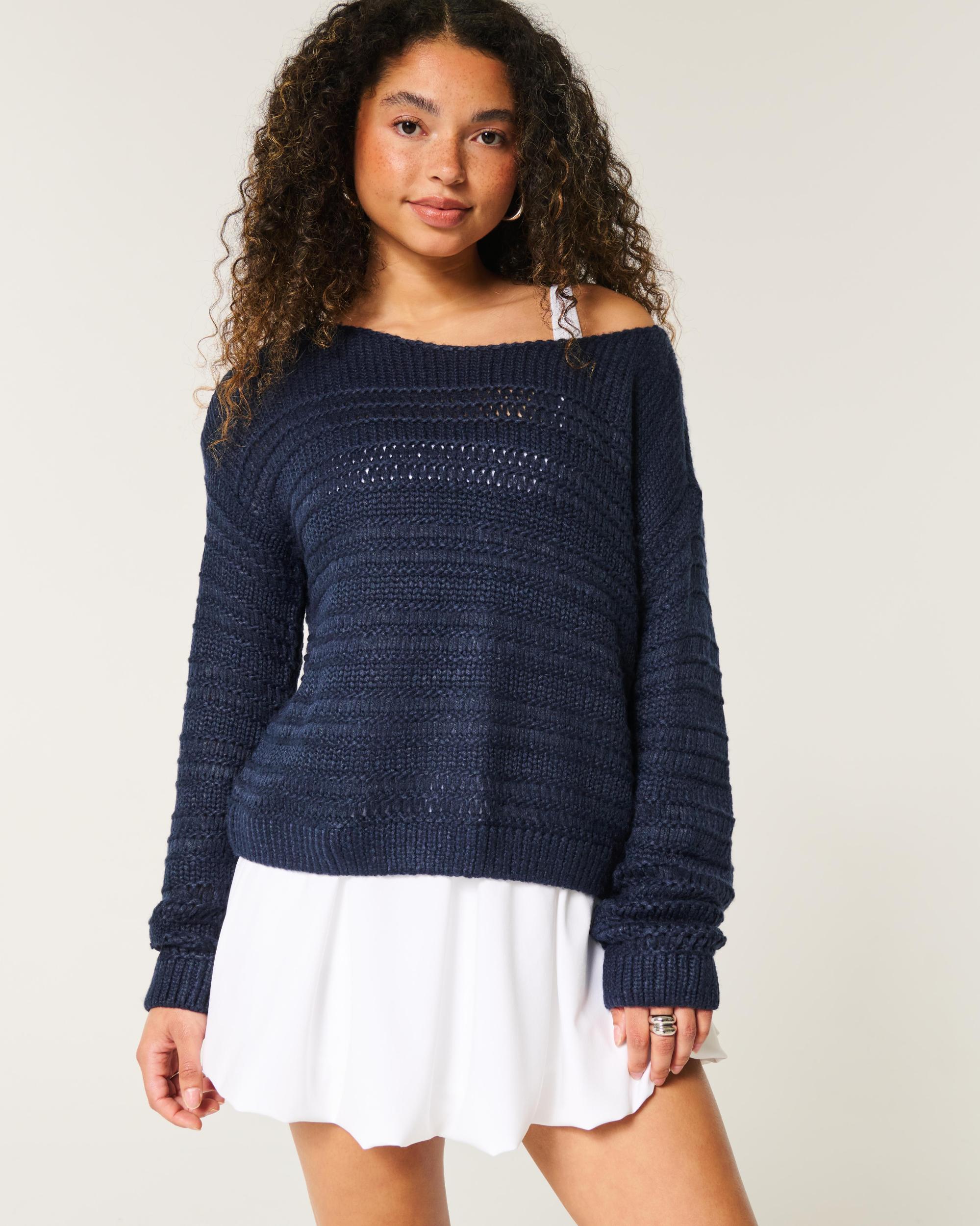 Slouchy Off-the-Shoulder Sweater Product Image