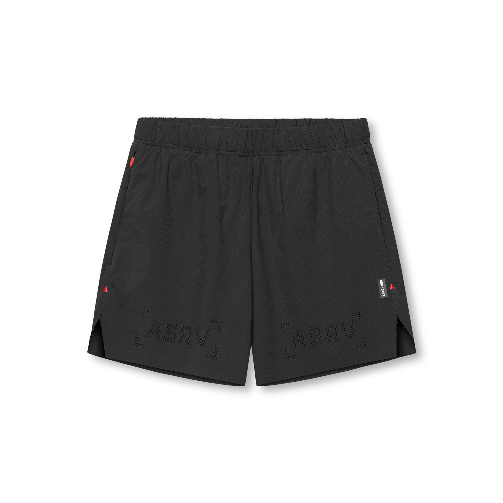 0737. Ripstop 6" Perforated Short - Black Male Product Image