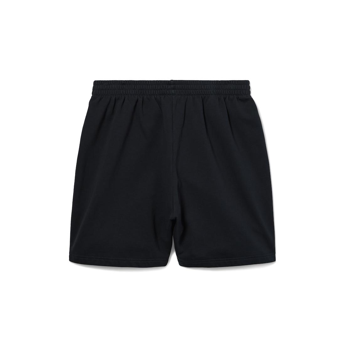 I Love Paris & Balenciaga Sweat Shorts in Black Faded Product Image