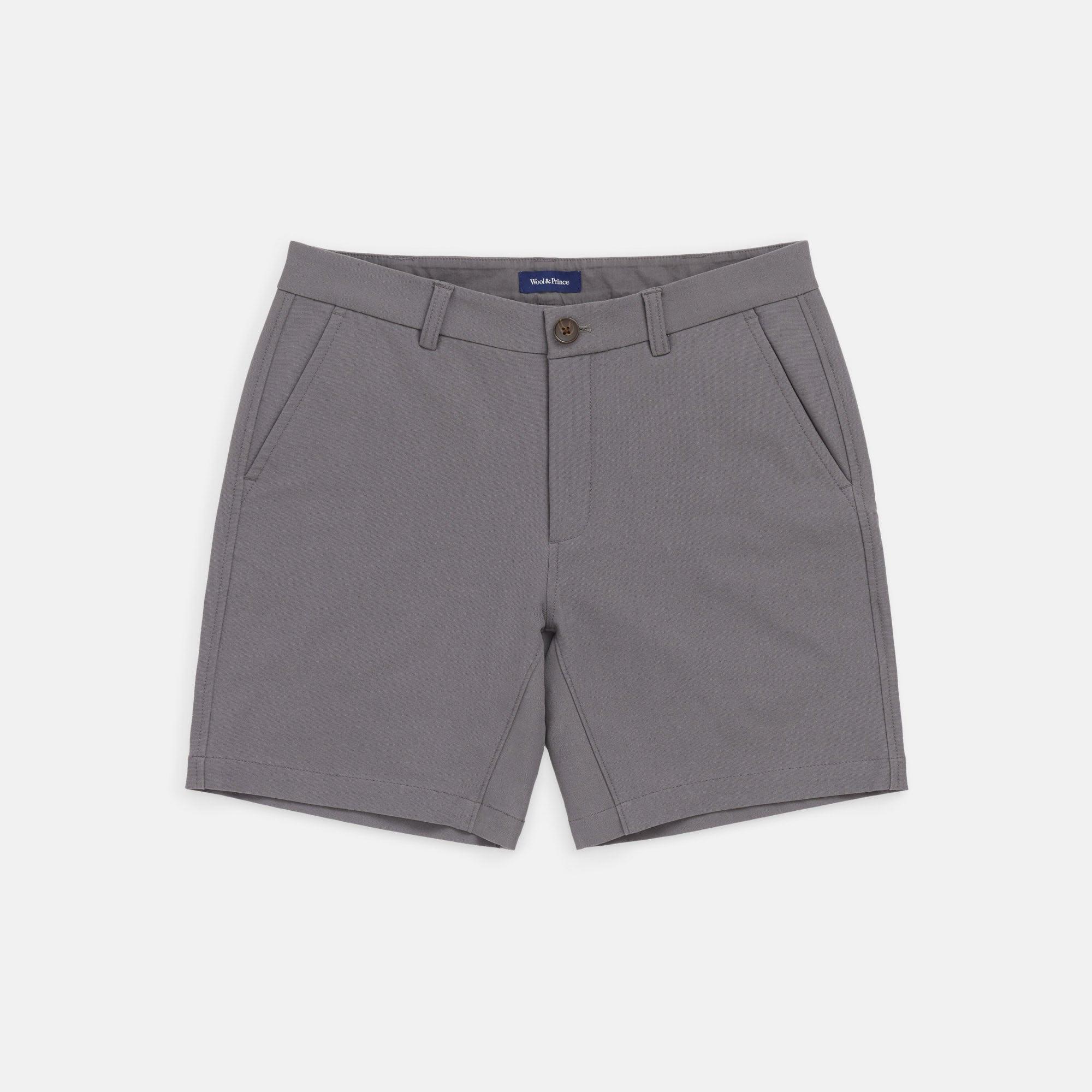 Merino Wool Stretch Canvas Shorts | Walnut Product Image