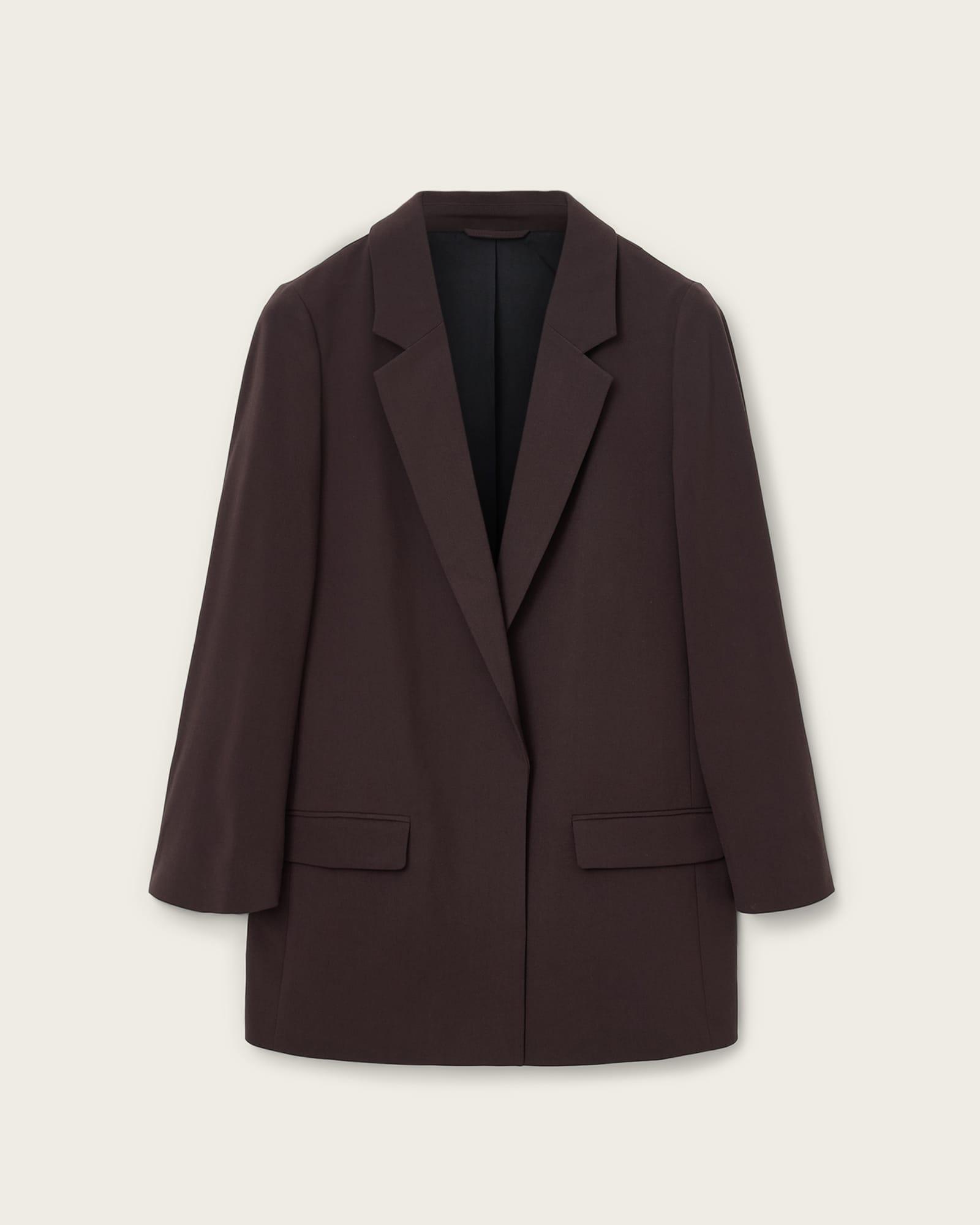 Aleida Lightweight Tri Blazer OXBLOOD RED | ALLSAINTS US Product Image
