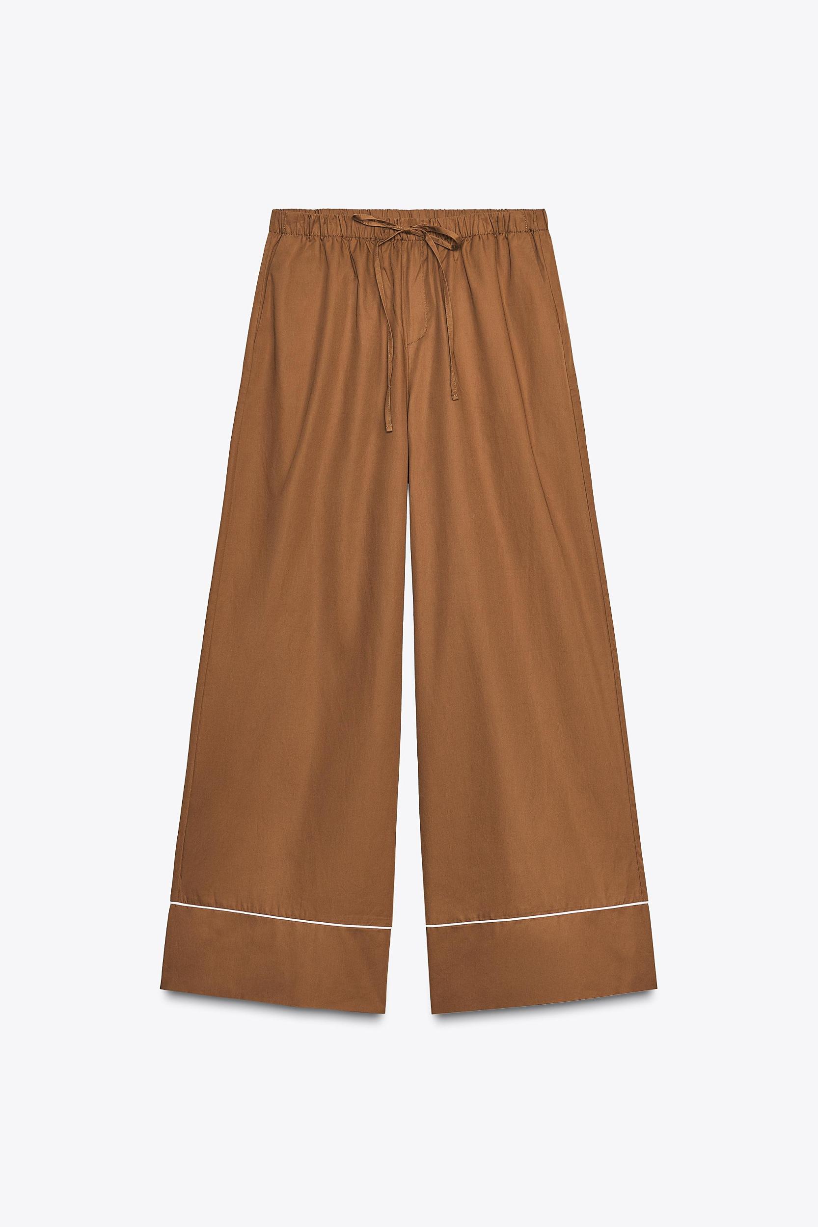 PIPED POPLIN PANTS Product Image