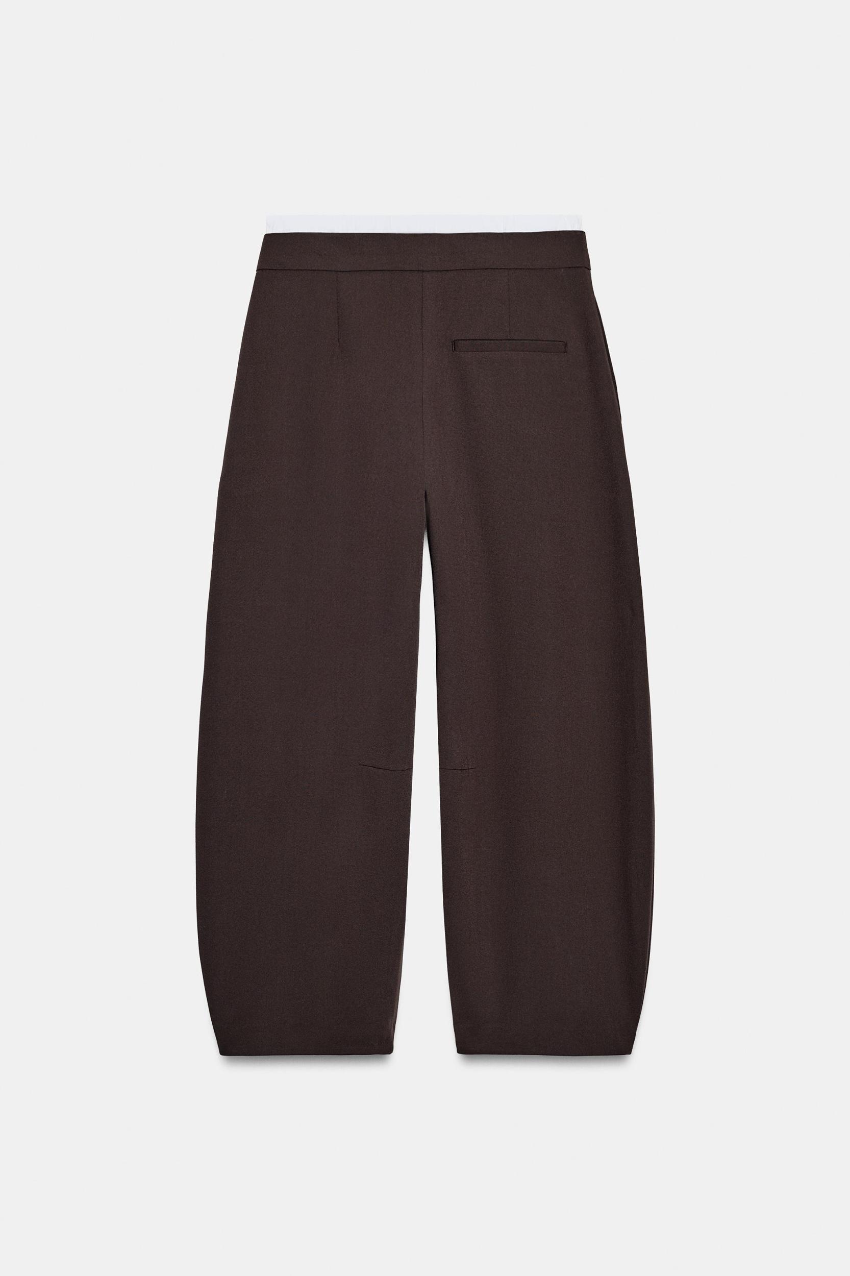 DOUBLE WAIST BARREL PANTS Product Image