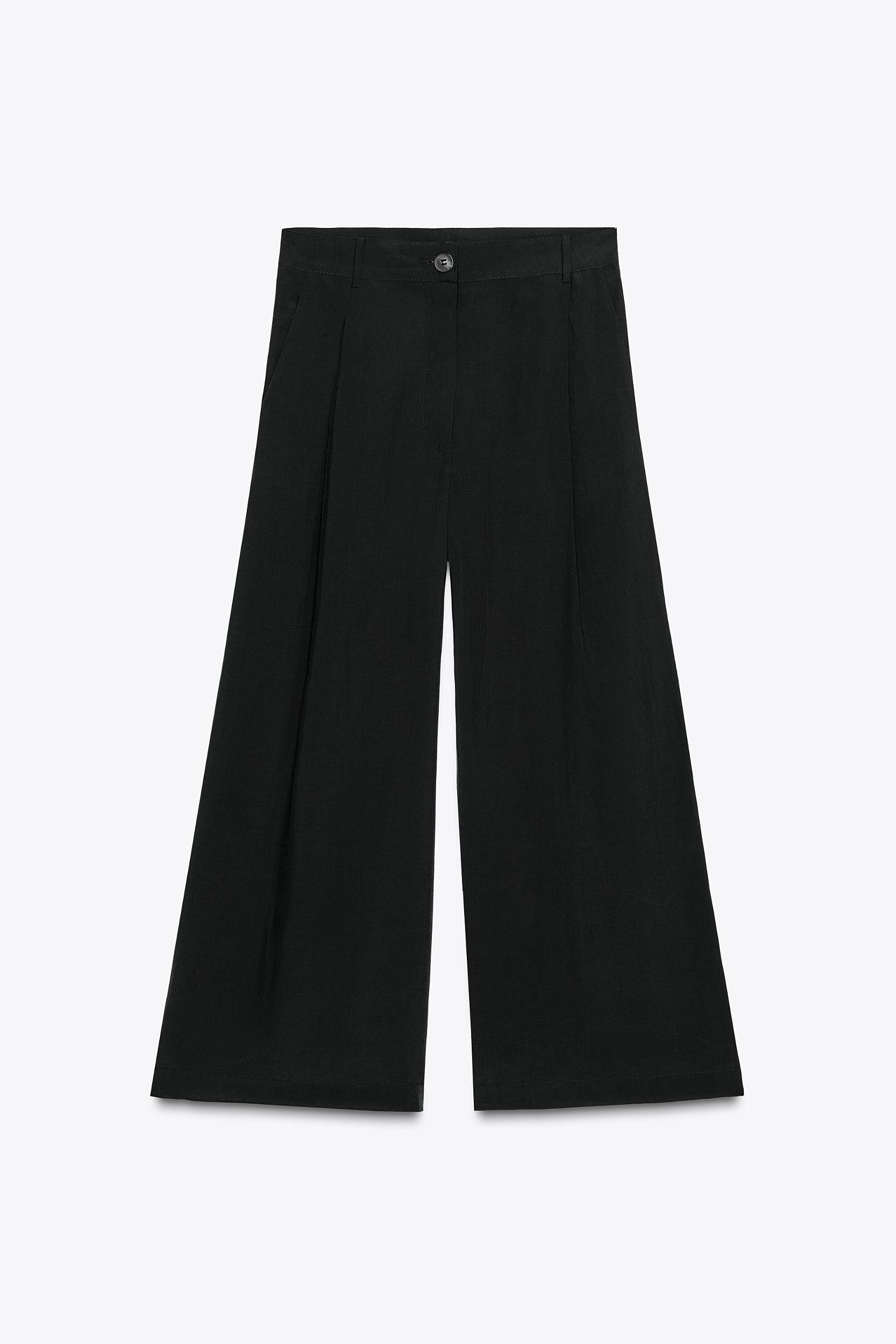 ZW COLLECTION CROPPED PLEATED PANTS Product Image