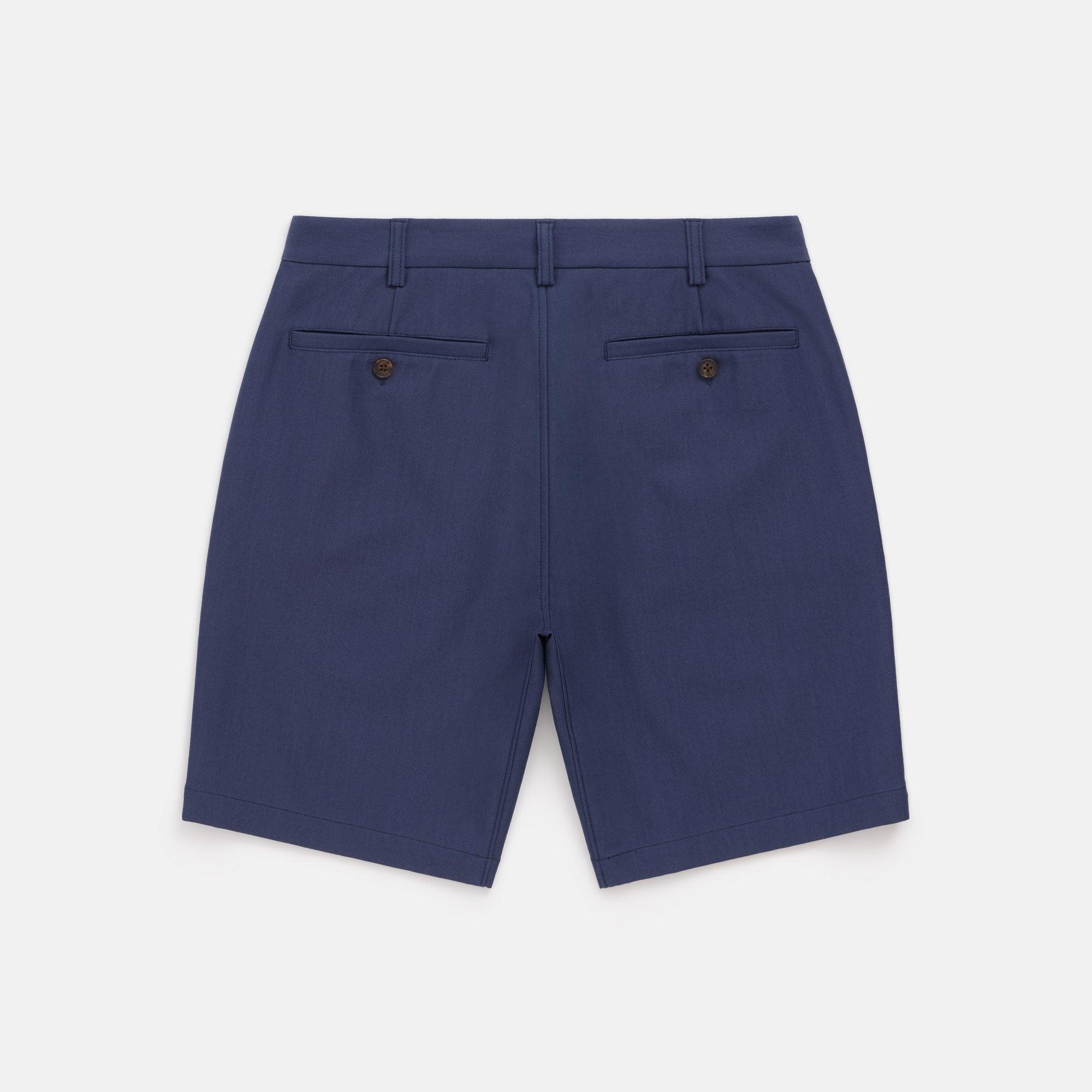 Merino Wool Stretch Canvas Shorts | Black Product Image