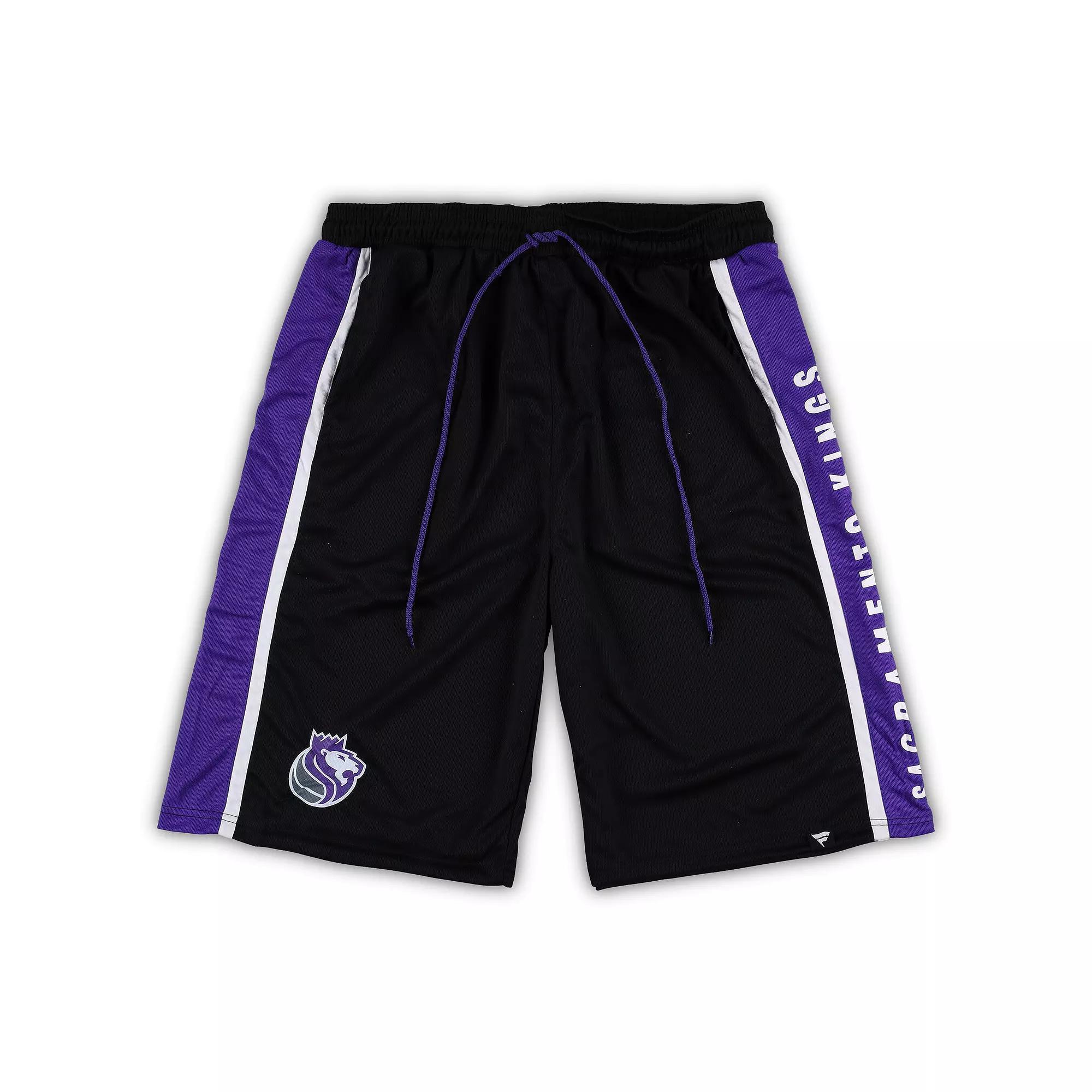 Men's Fanatics Branded Black Sacramento Kings Big & Tall Referee Iconic Mesh Shorts, Size: 3XB, Kng Black Product Image