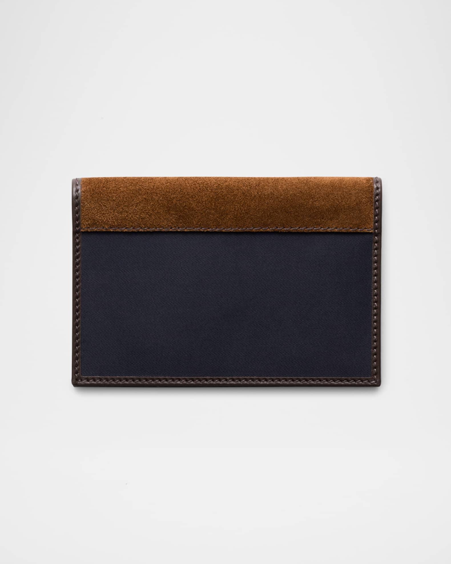 Re-Nylon and Suede Passport Holder Product Image