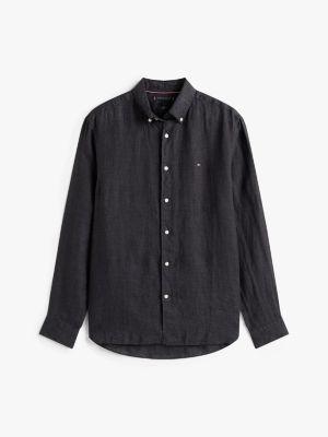 Regular Fit Pigment-Dyed Linen Shirt Product Image