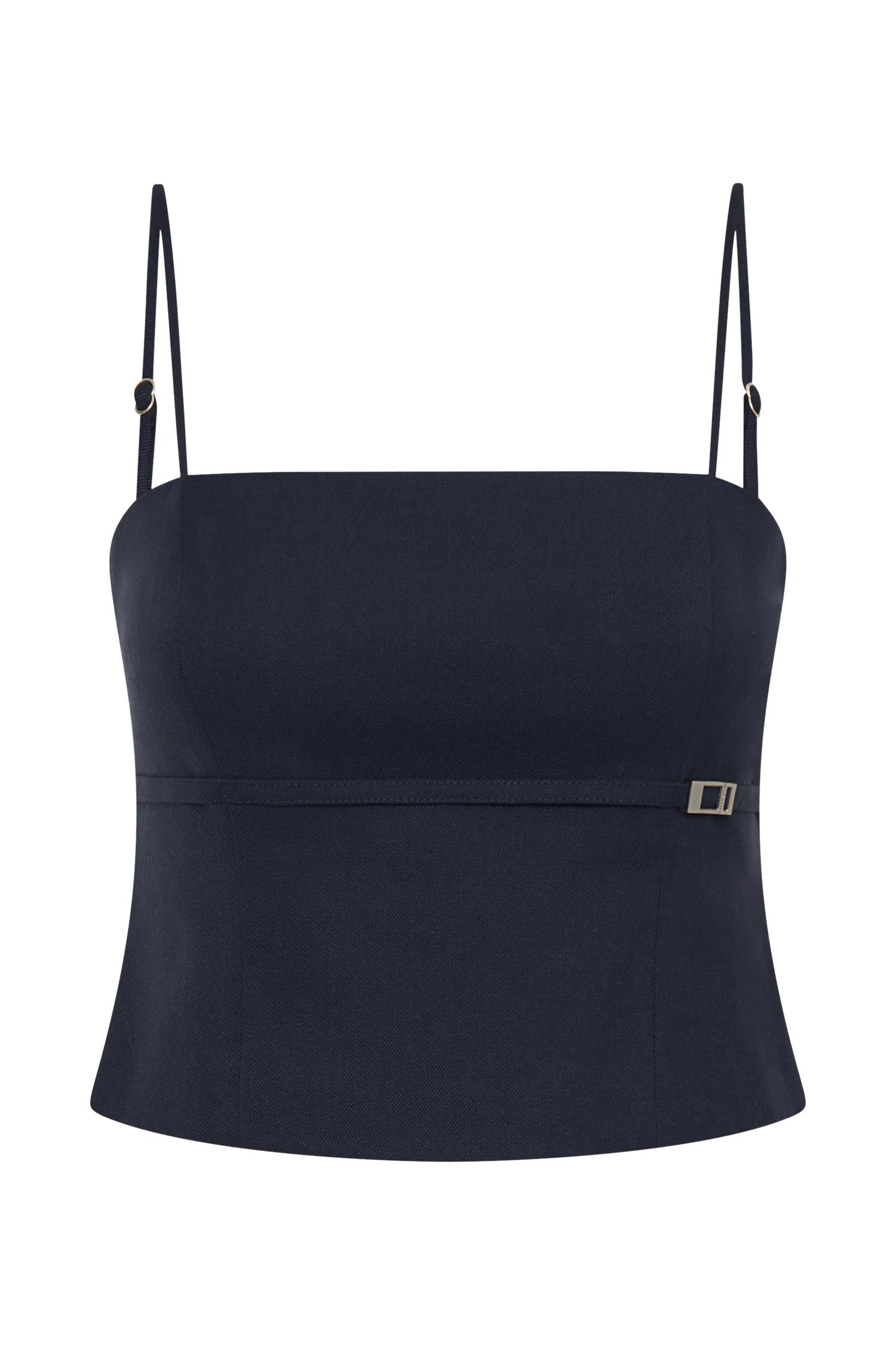 Aberley Crop Top - Dark Navy Product Image