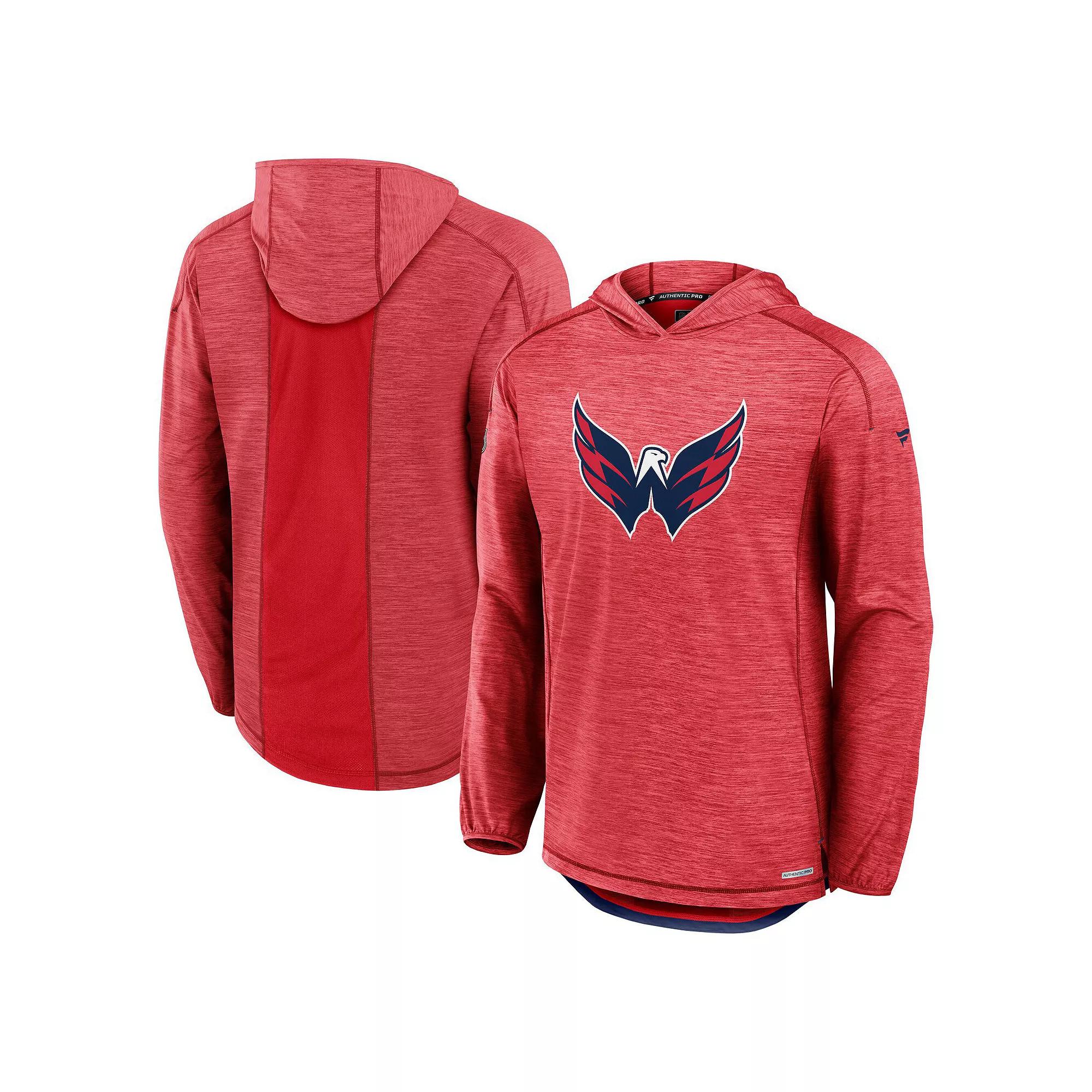 Men's Fanatics  Red Washington Capitals Authentic Pro Rink Lightweight Pullover Hoodie, Size: 2XL Product Image