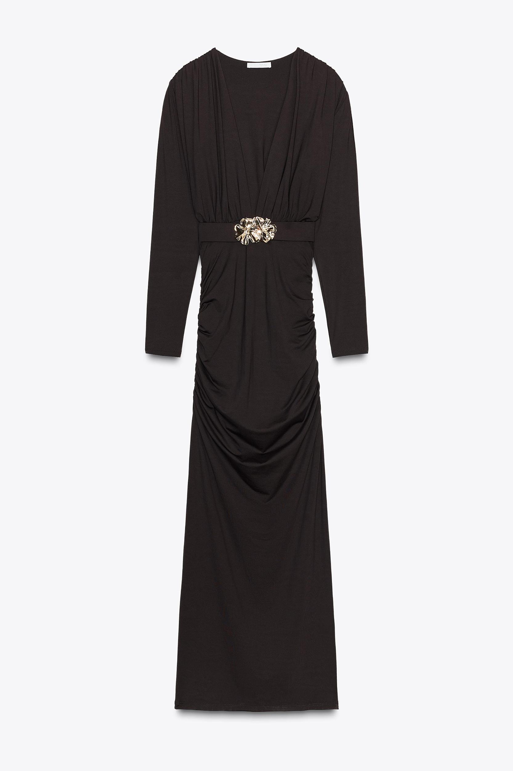 POLYAMIDE DRESS WITH HARDWARE BELT Product Image