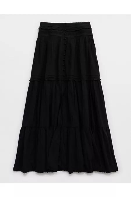 Aerie Boho Button Maxi Skirt Women's Product Image