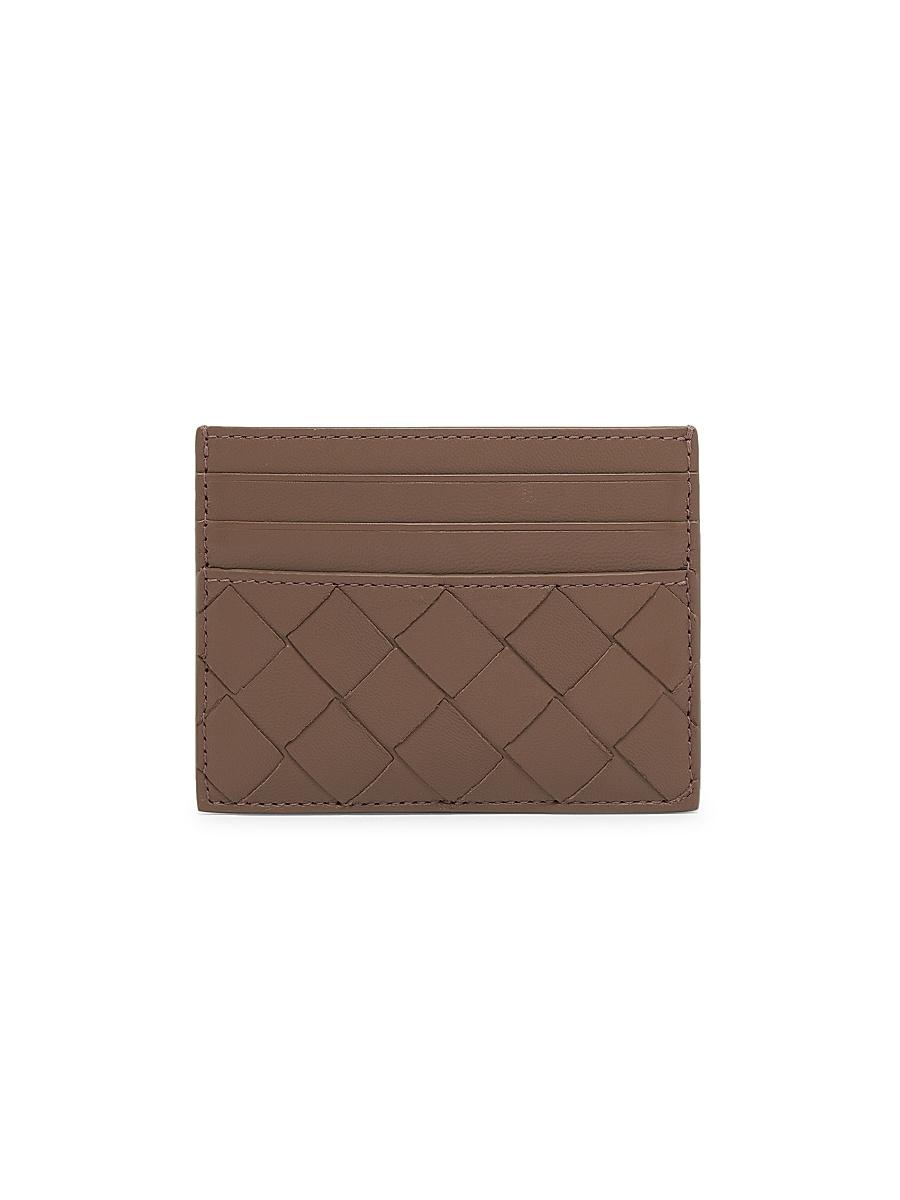 Womens Intrecciato Leather Card Case Product Image