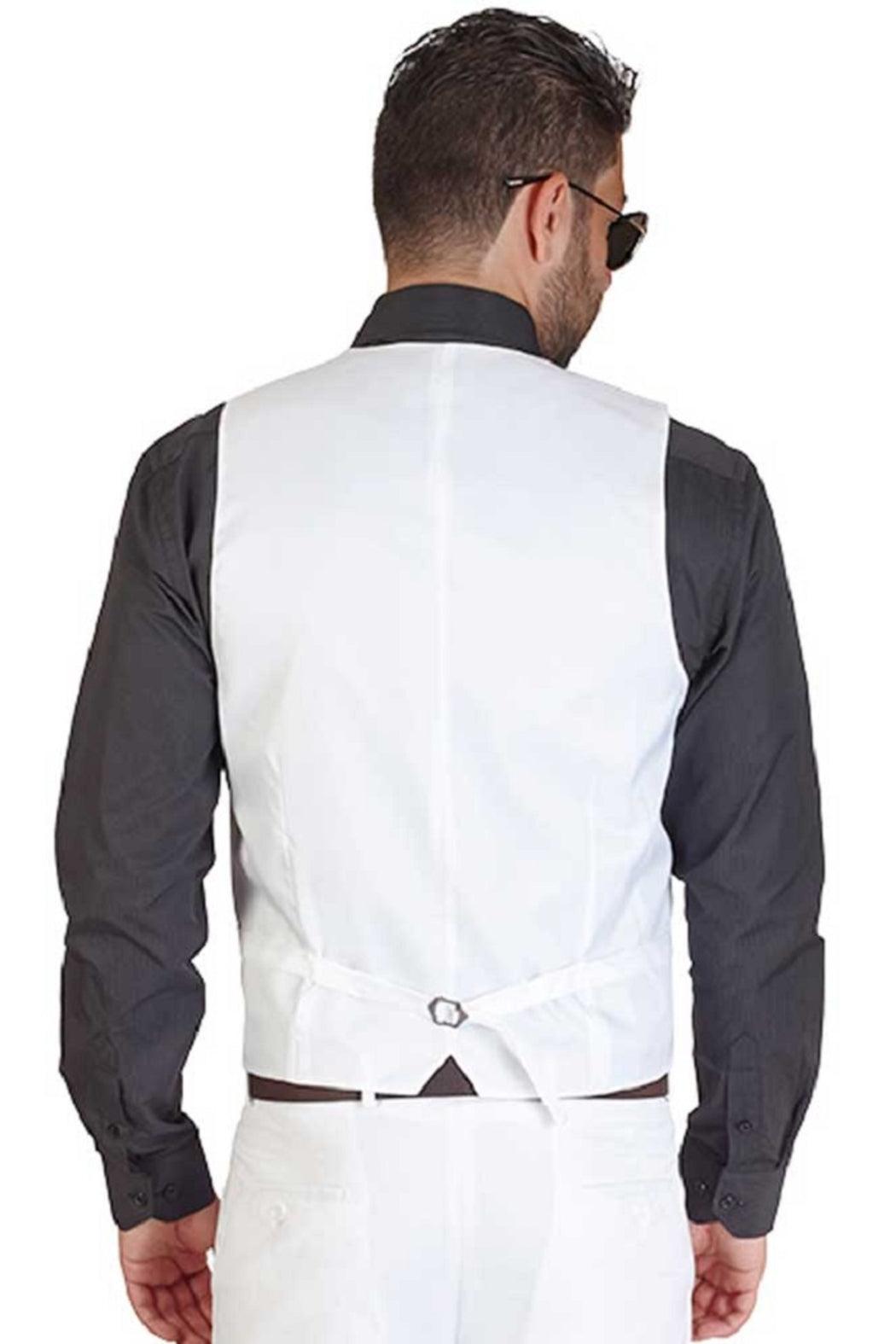 White 5 Button Slim Fit Vest Product Image