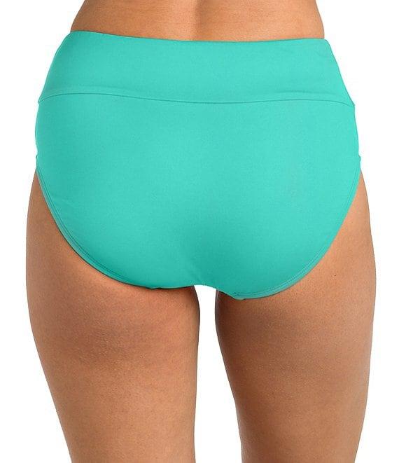 24th & Ocean Solid High Waist Swim Bottom Product Image