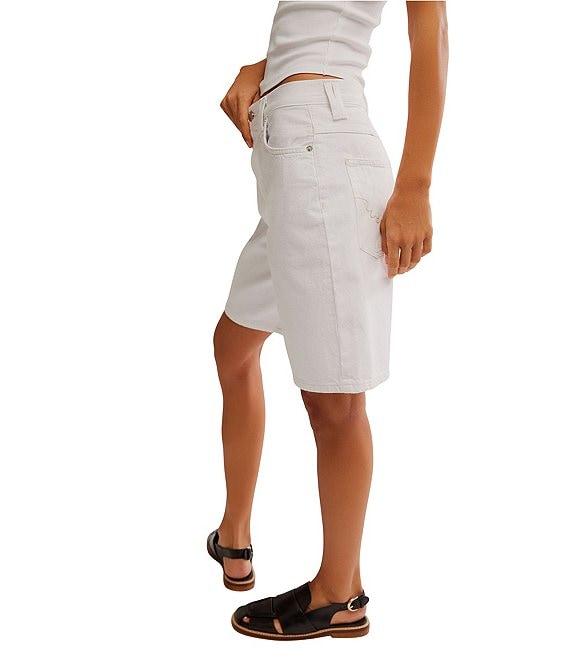Free People We The Free Montana Mid Rise Bermuda Denim Shorts Product Image