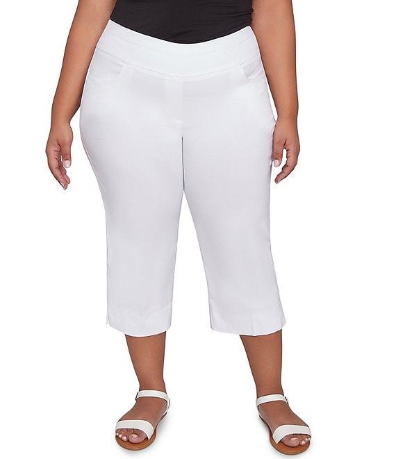 Ruby Rd. Plus Size Stretch Straight Leg Pull-On Capri Pants Product Image