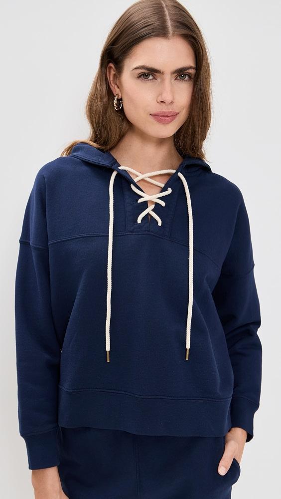 THE GREAT. The Lace Up Hoodie | Shopbop Product Image