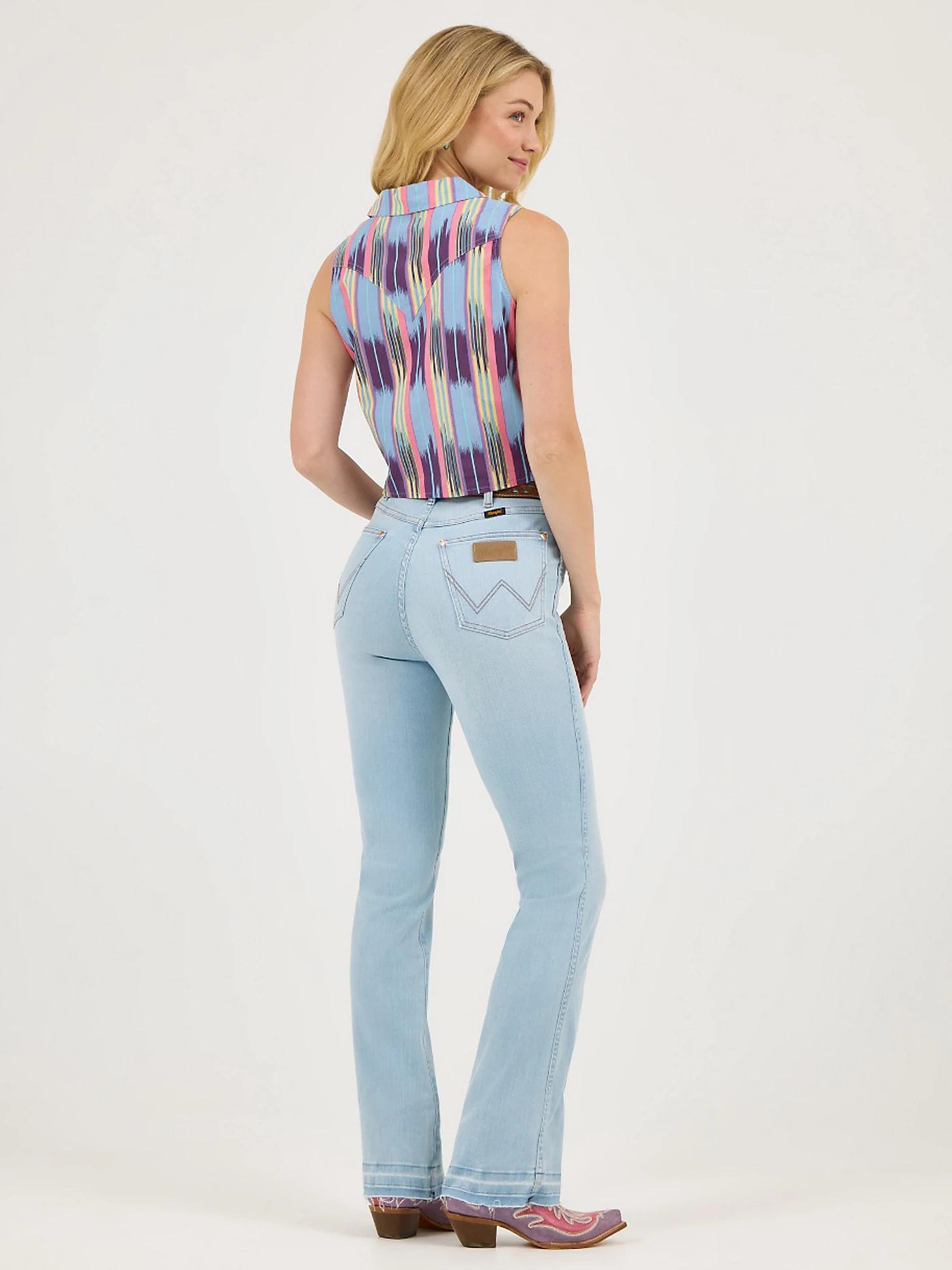 Wrangler x Lainey Wilson Sleeveless Tie Front Checotah Shirt | Women's TOPS | Wrangler® Product Image