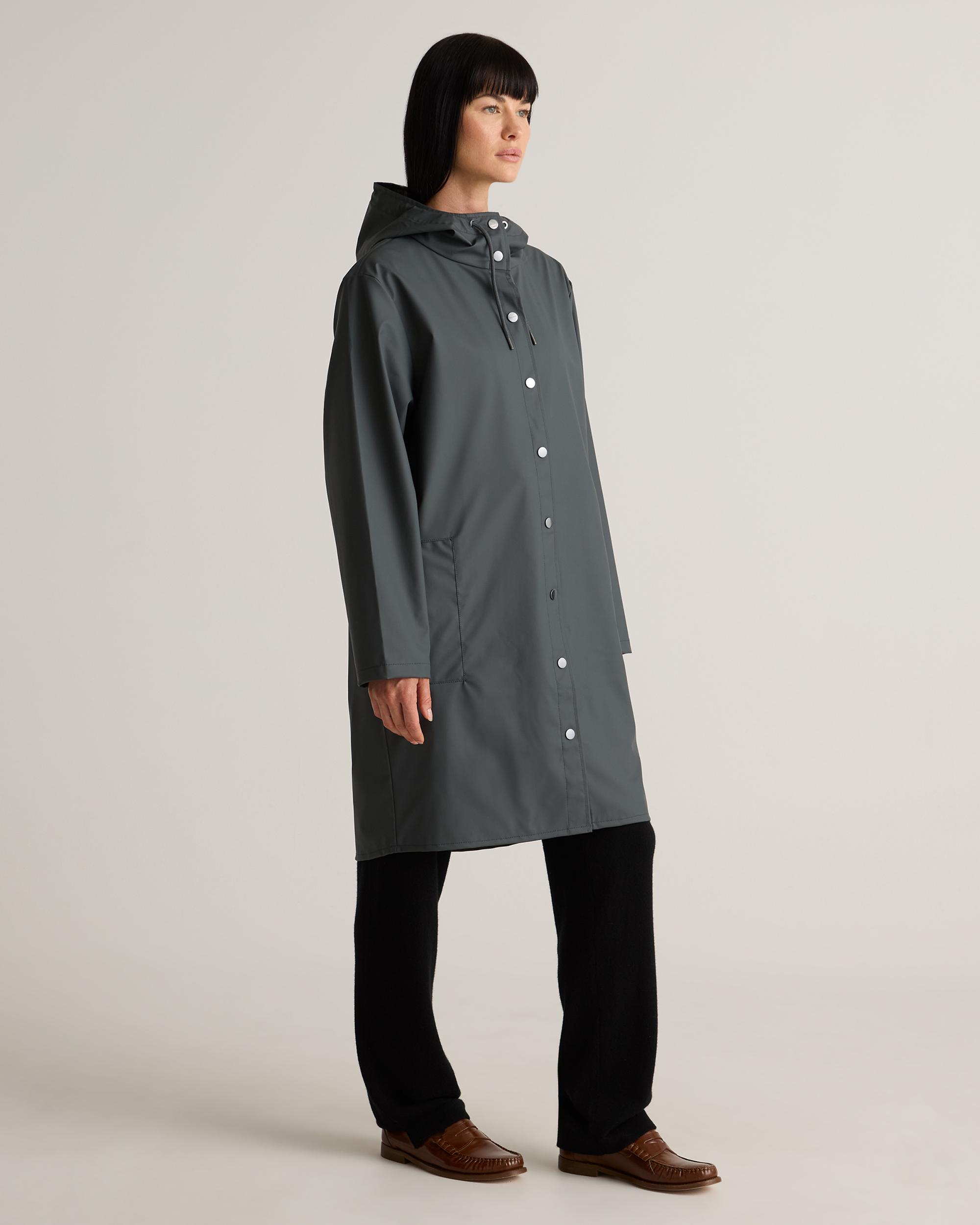 Quince | Women's Waterproof Rubberized Long Rain Jacket Recycled Polyester Product Image
