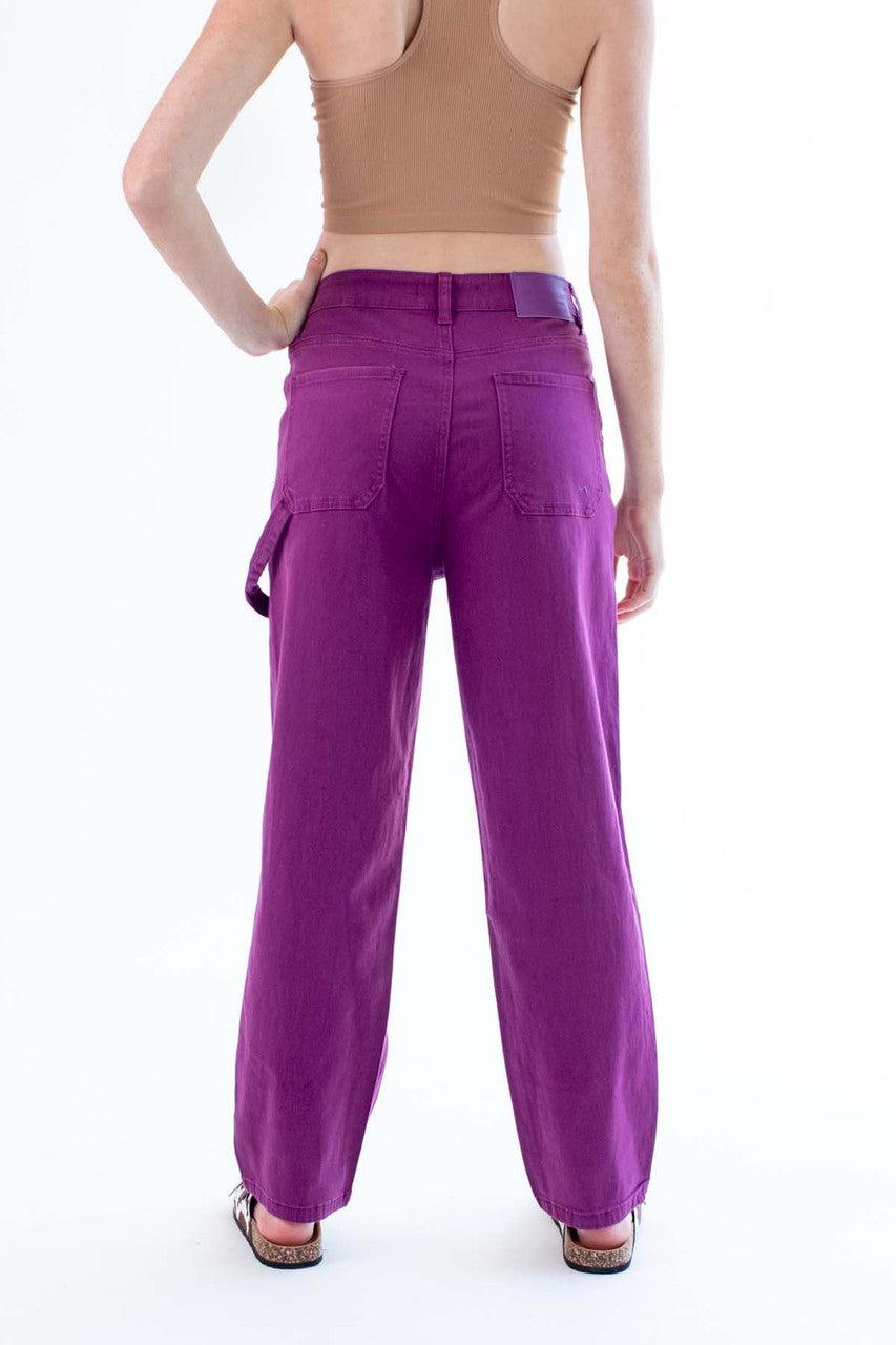 Purple Carpenter Dad Jeans Product Image