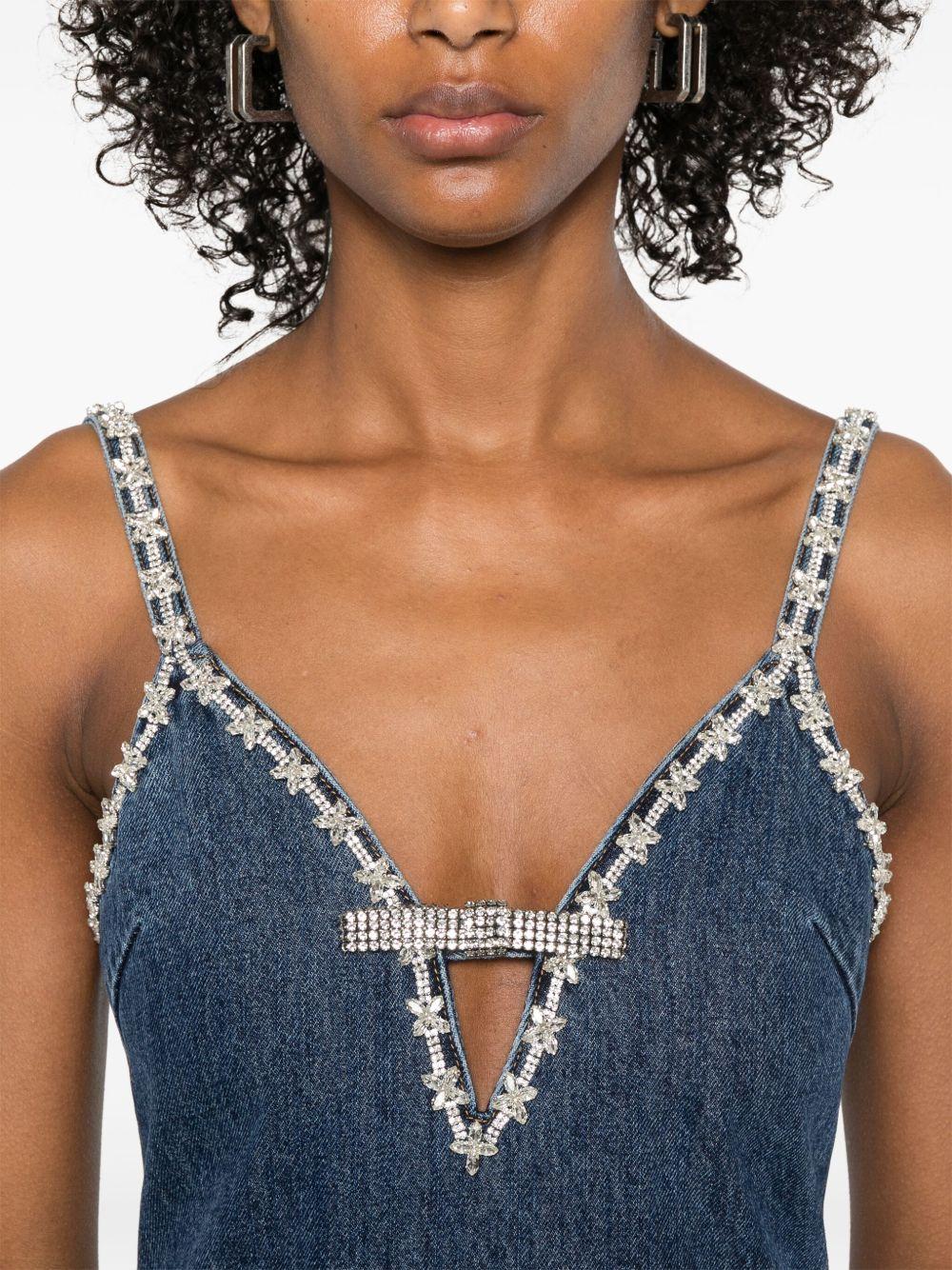 strappy denim mini dress Product Image