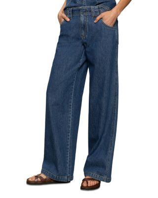 Arden Wide Leg Denim Pants  Product Image