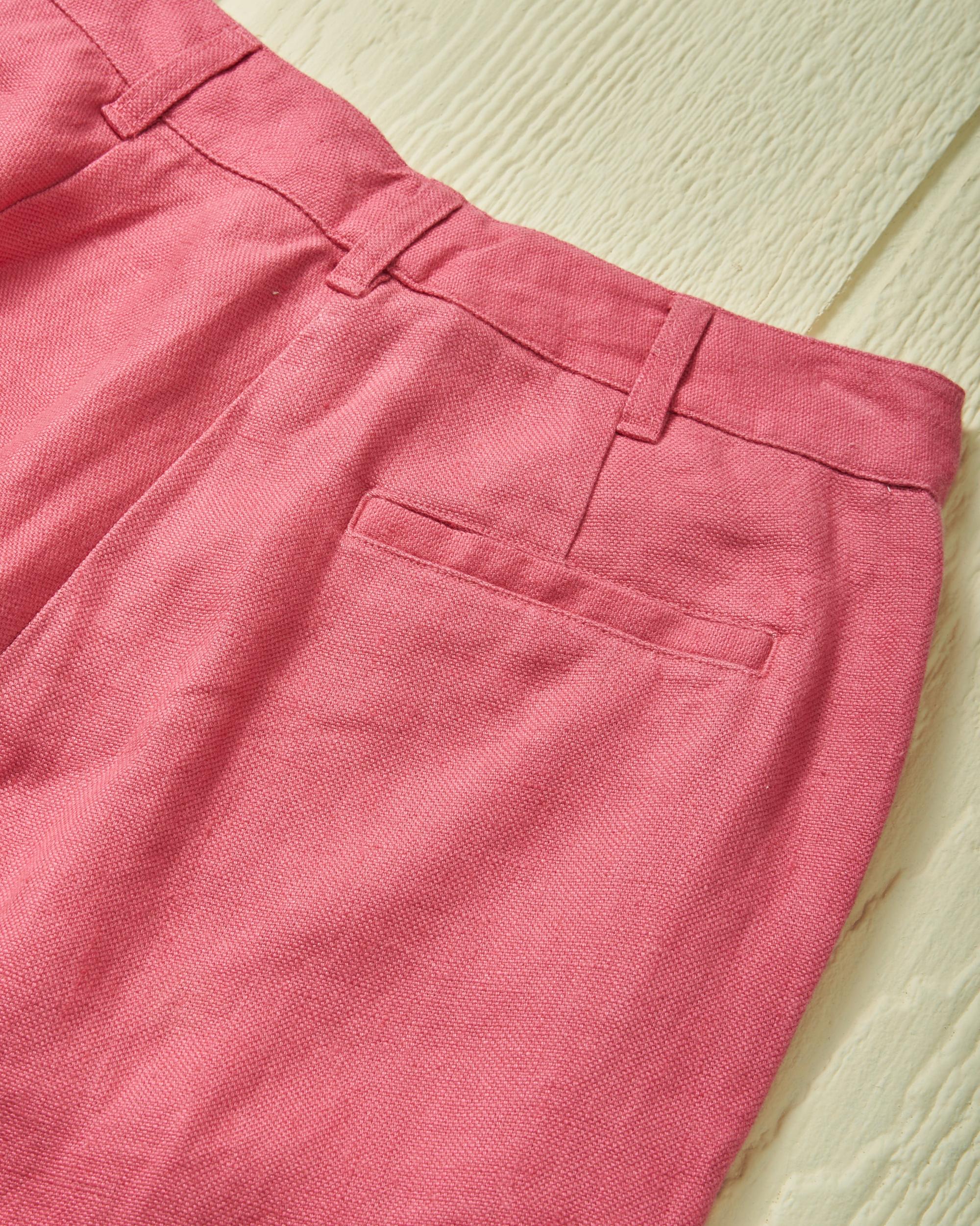 Women's Relaxed Linen Pant in Raspberry Product Image