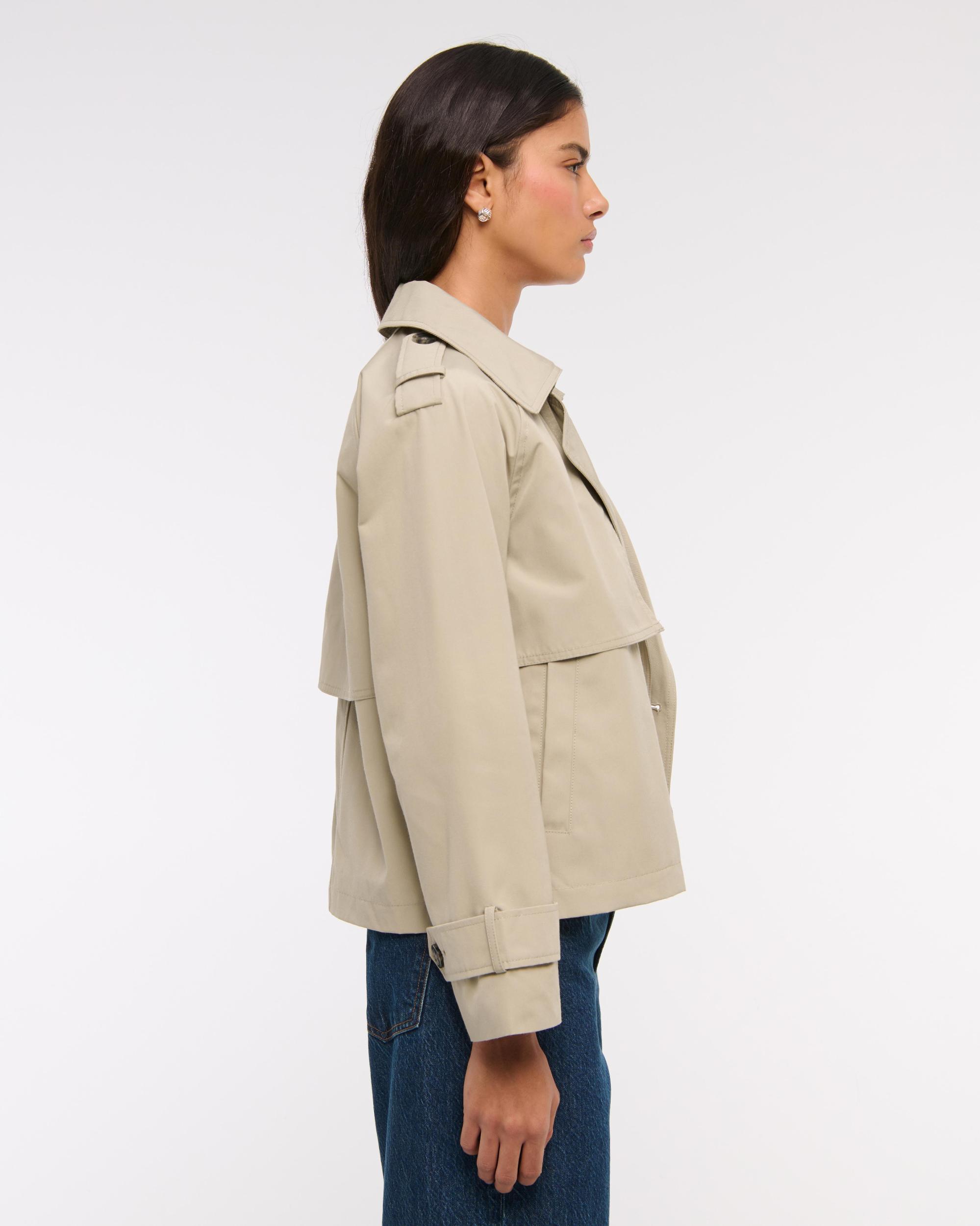 Relaxed Short Trench Coat Product Image
