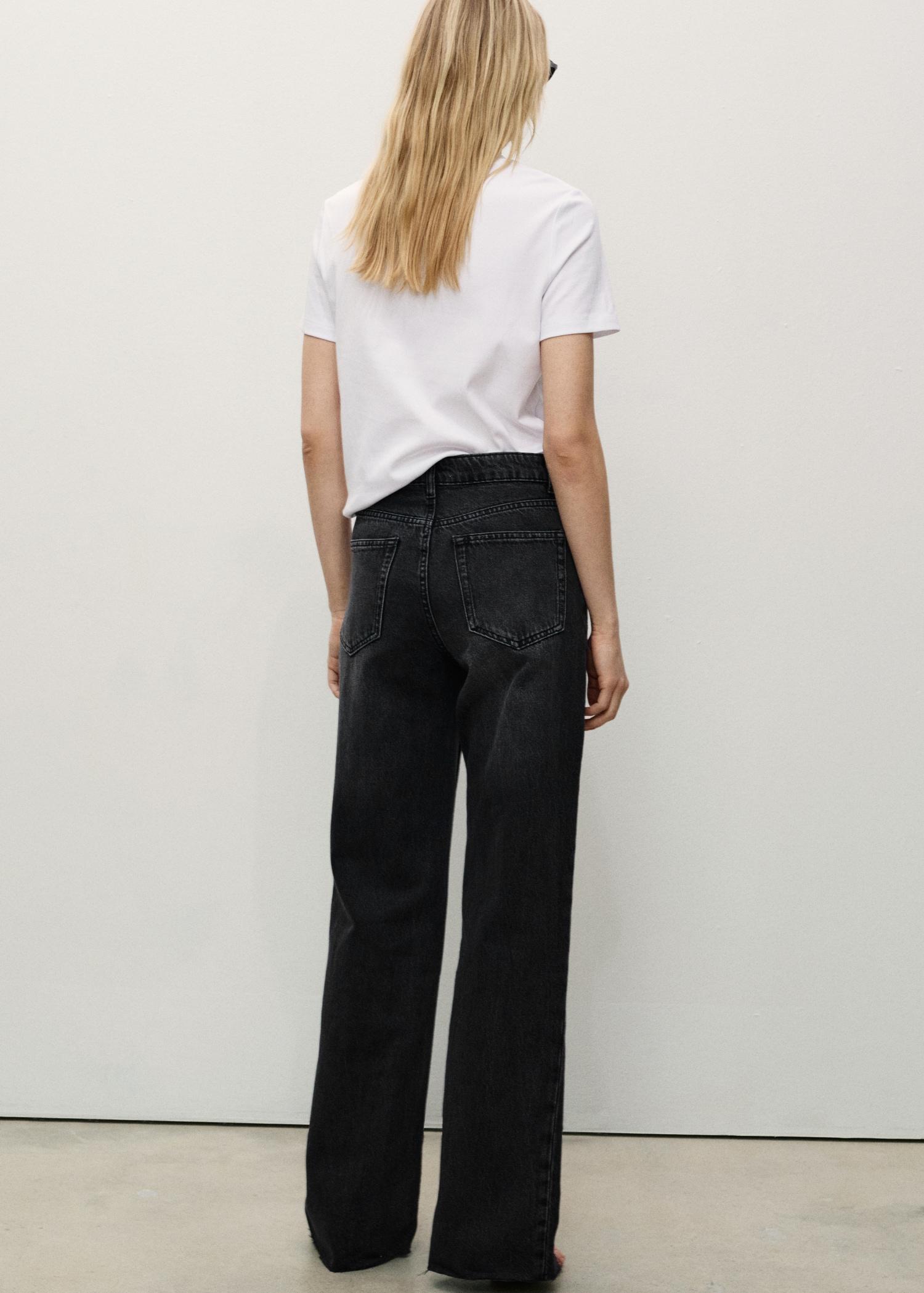 Danila wideleg high-rise jeans - Women | MANGO USA Product Image